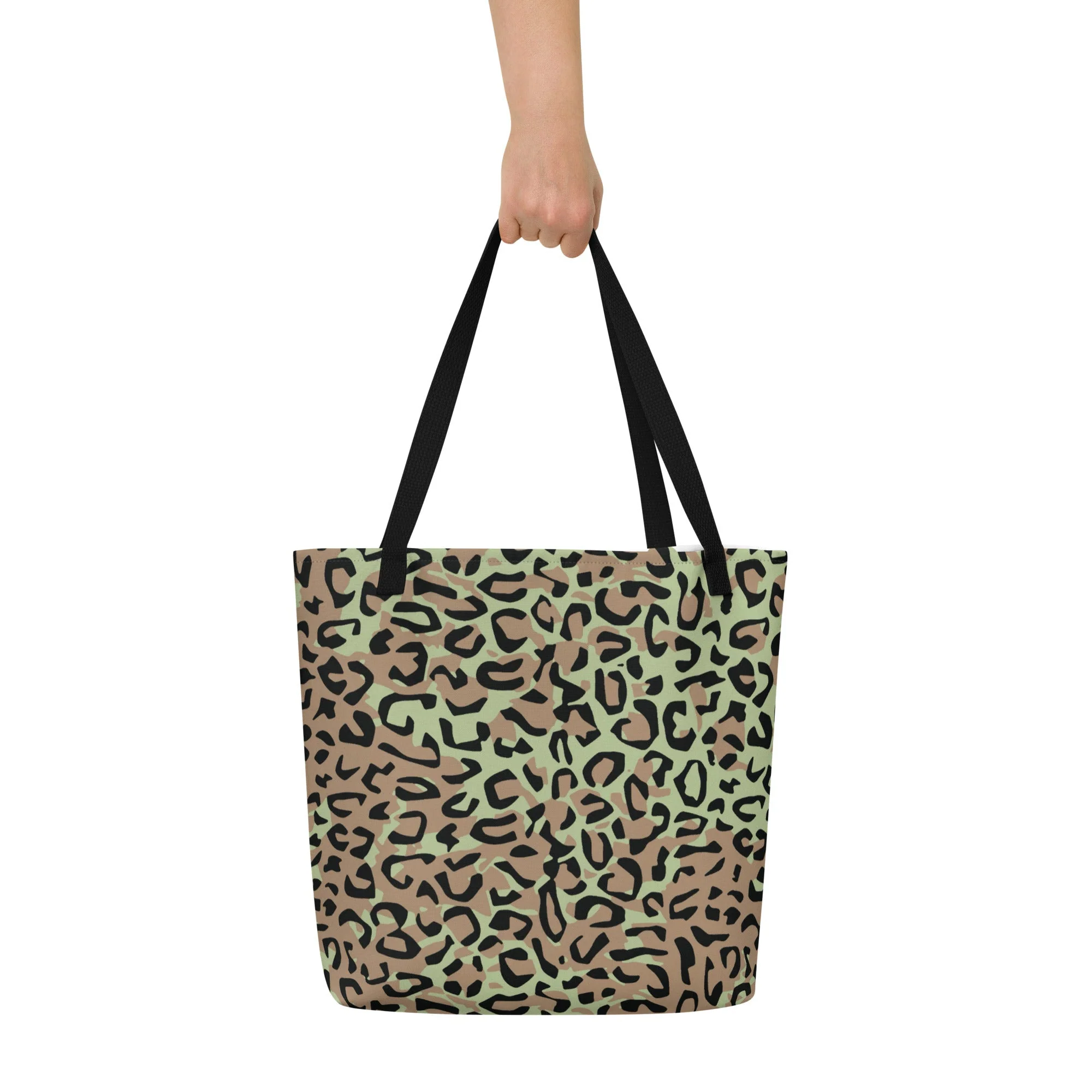 Congo (Zaire) Leopard Spot CAMO Large Tote Bag - Image 3