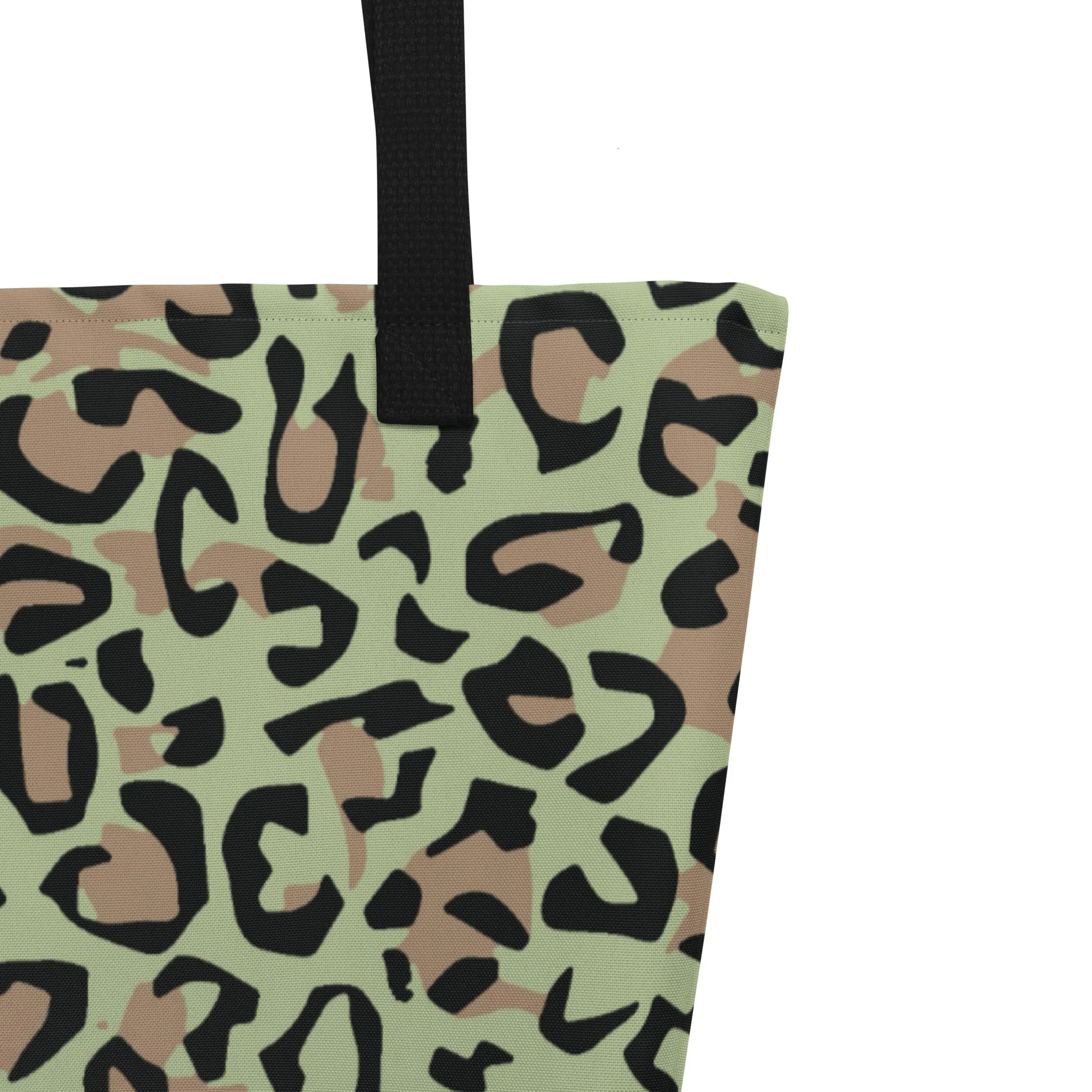 Congo (Zaire) Leopard Spot CAMO Large Tote Bag - Image 9