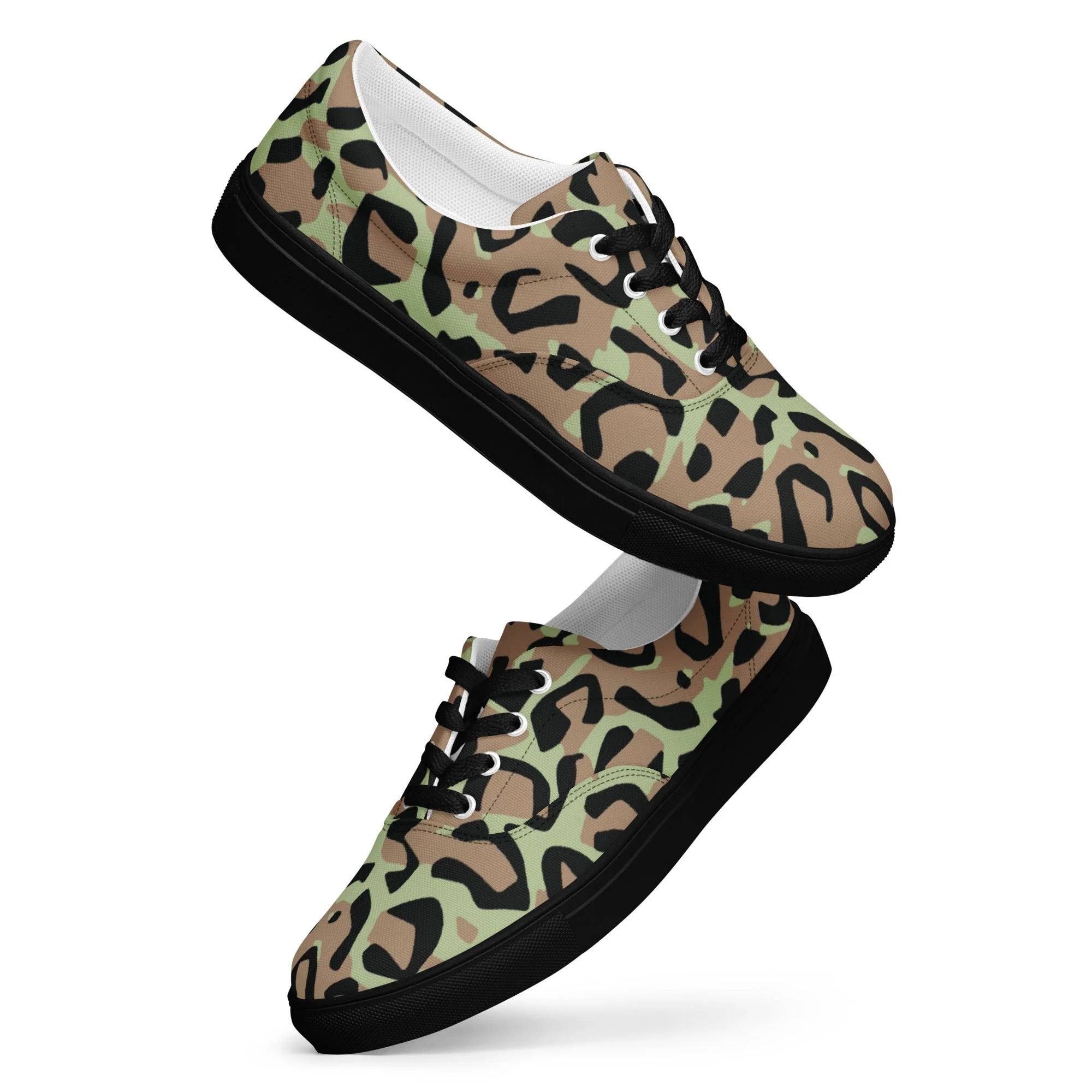 Congo (Zaire) Leopard Spot CAMO Mens Lace-Up Canvas Shoes - Image 12