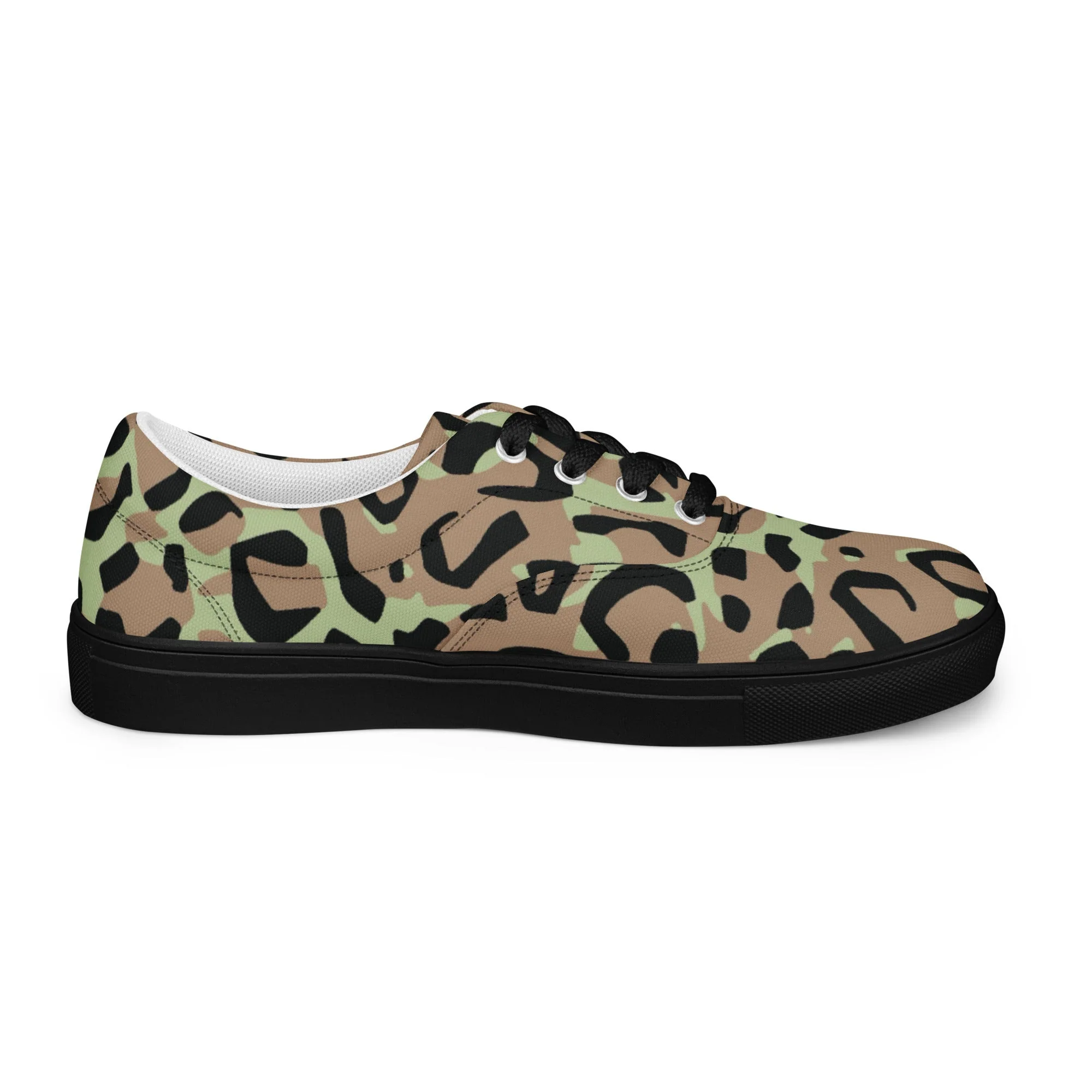Congo (Zaire) Leopard Spot CAMO Mens Lace-Up Canvas Shoes - Image 14