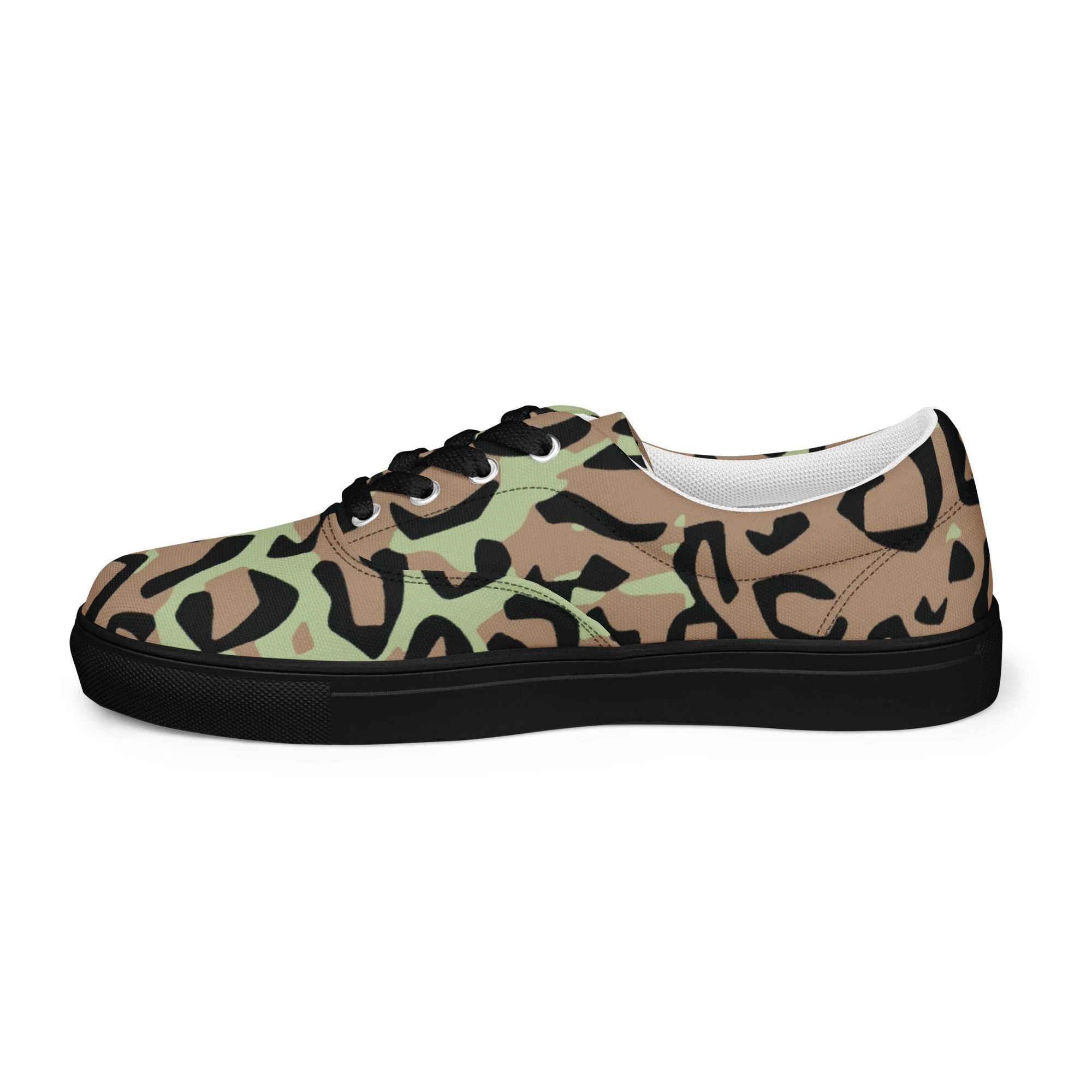 Congo (Zaire) Leopard Spot CAMO Mens Lace-Up Canvas Shoes - Image 15