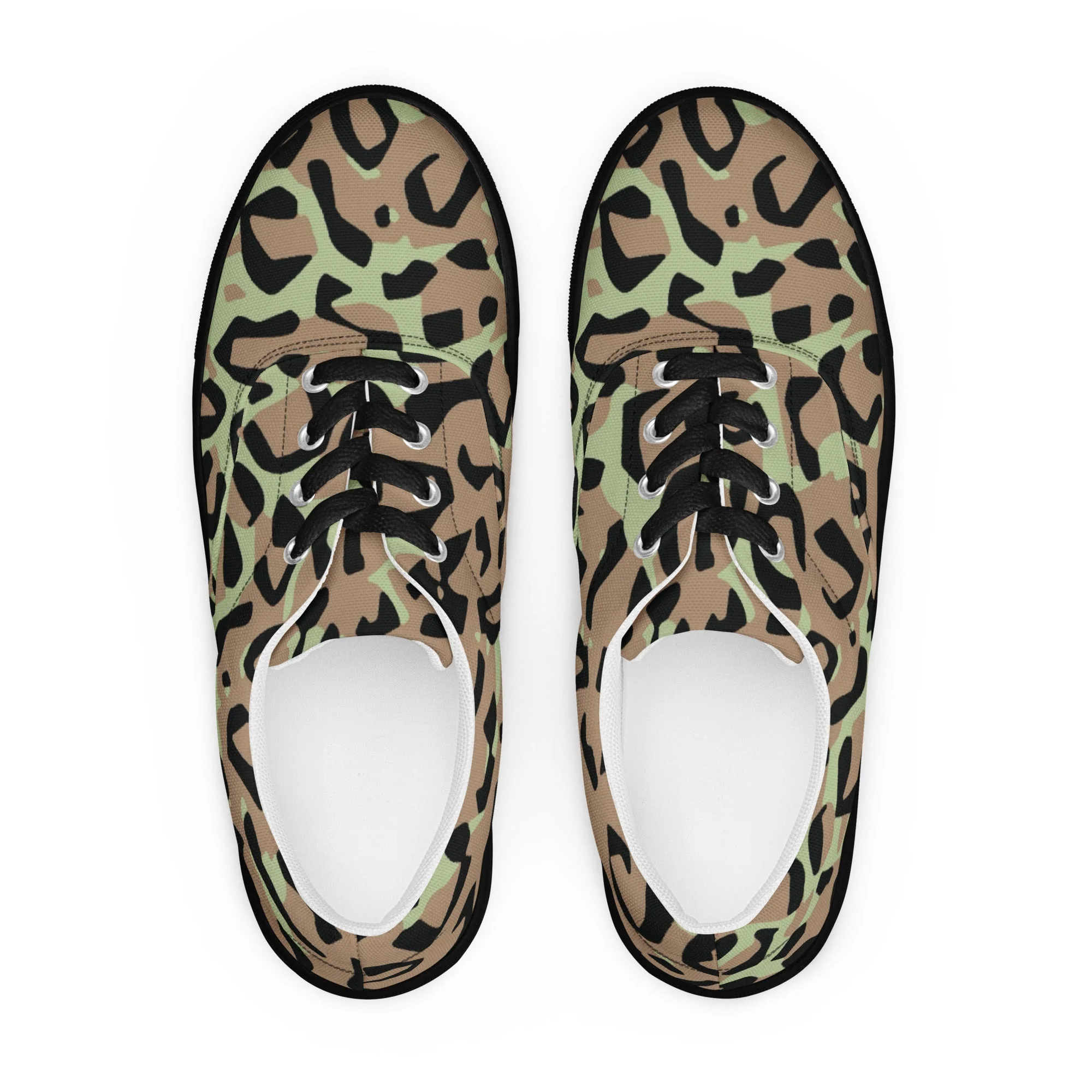 Congo (Zaire) Leopard Spot CAMO Mens Lace-Up Canvas Shoes - Image 20