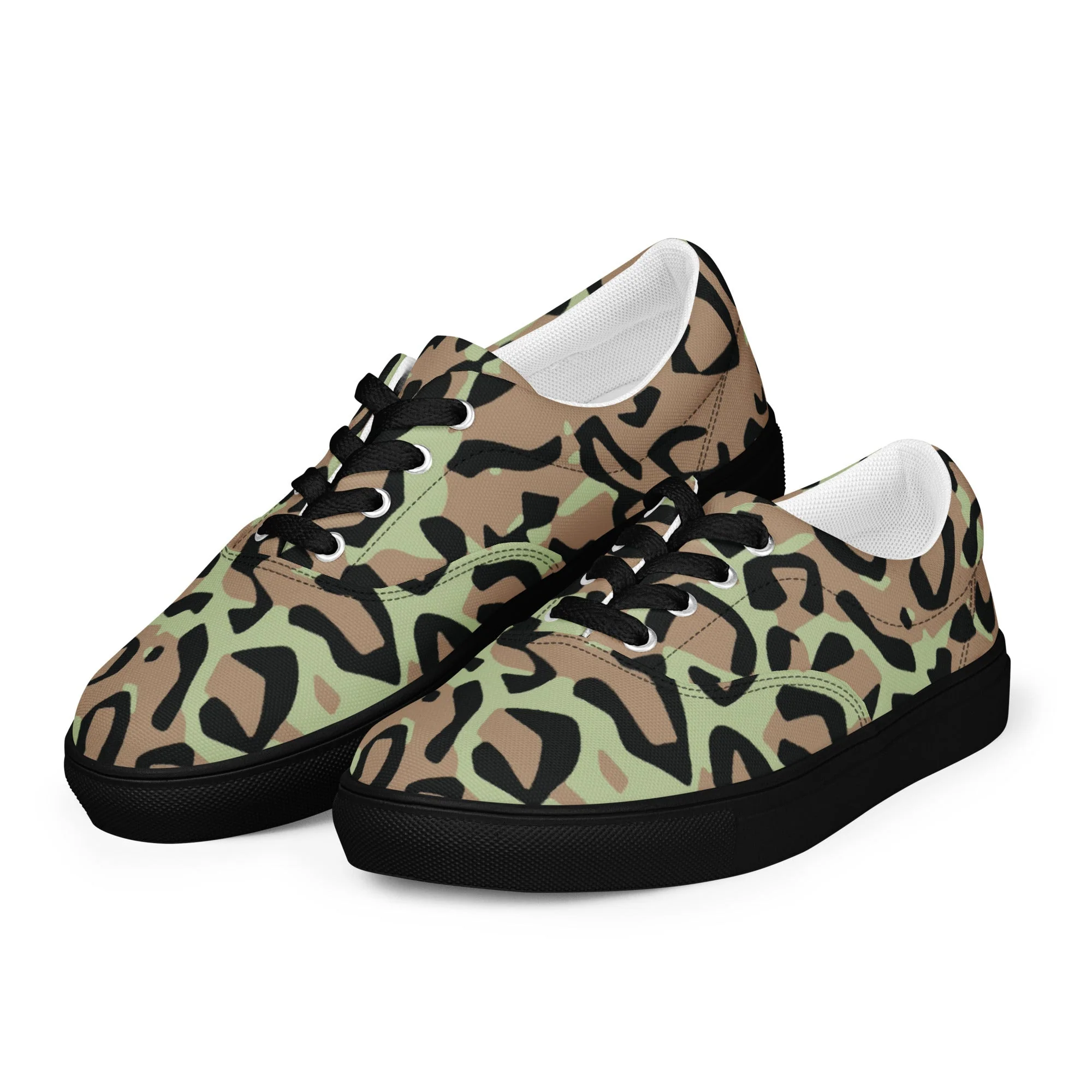 Congo (Zaire) Leopard Spot CAMO Mens Lace-Up Canvas Shoes - Image 9