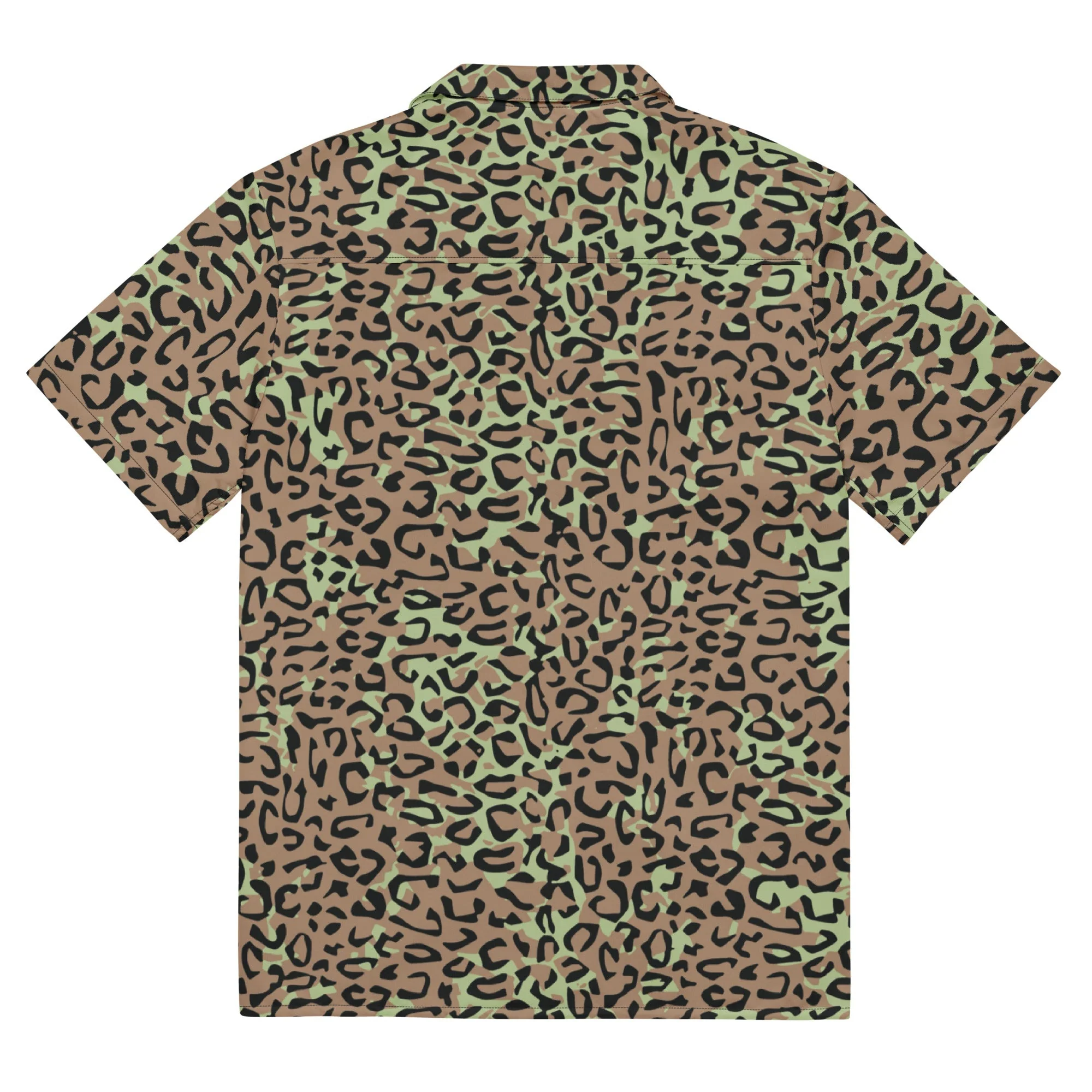 Congo (Zaire) Leopard Spot CAMO Unisex Short-Sleeve Button Shirt - Image 5