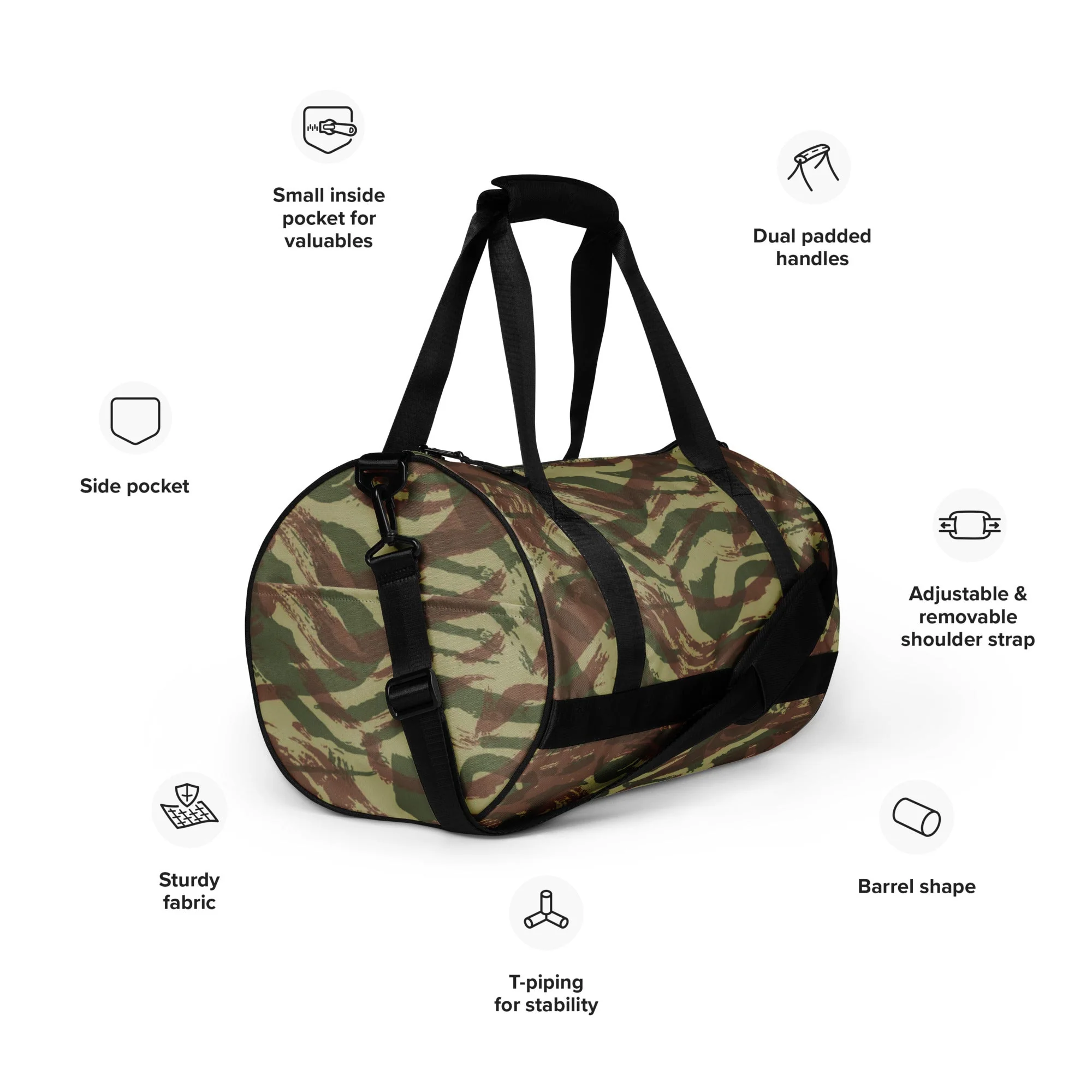 French Lizard A1 Airborne CAMO Gym Bag - Image 2