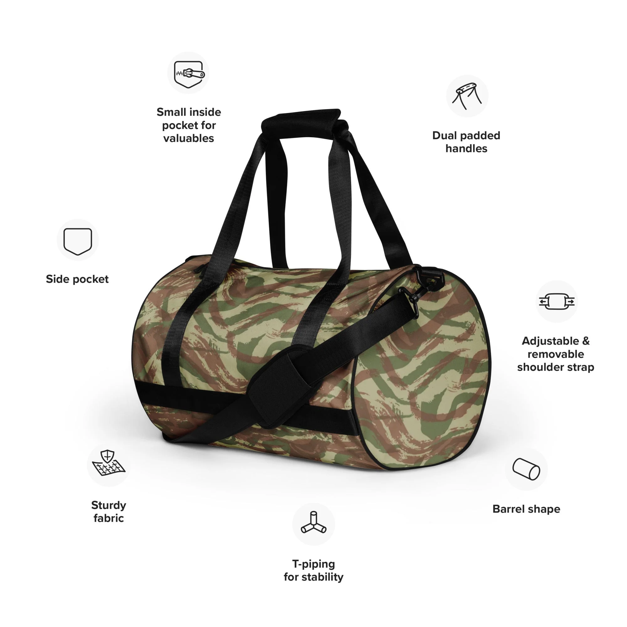 French Lizard A1 Airborne CAMO Gym Bag - Image 3