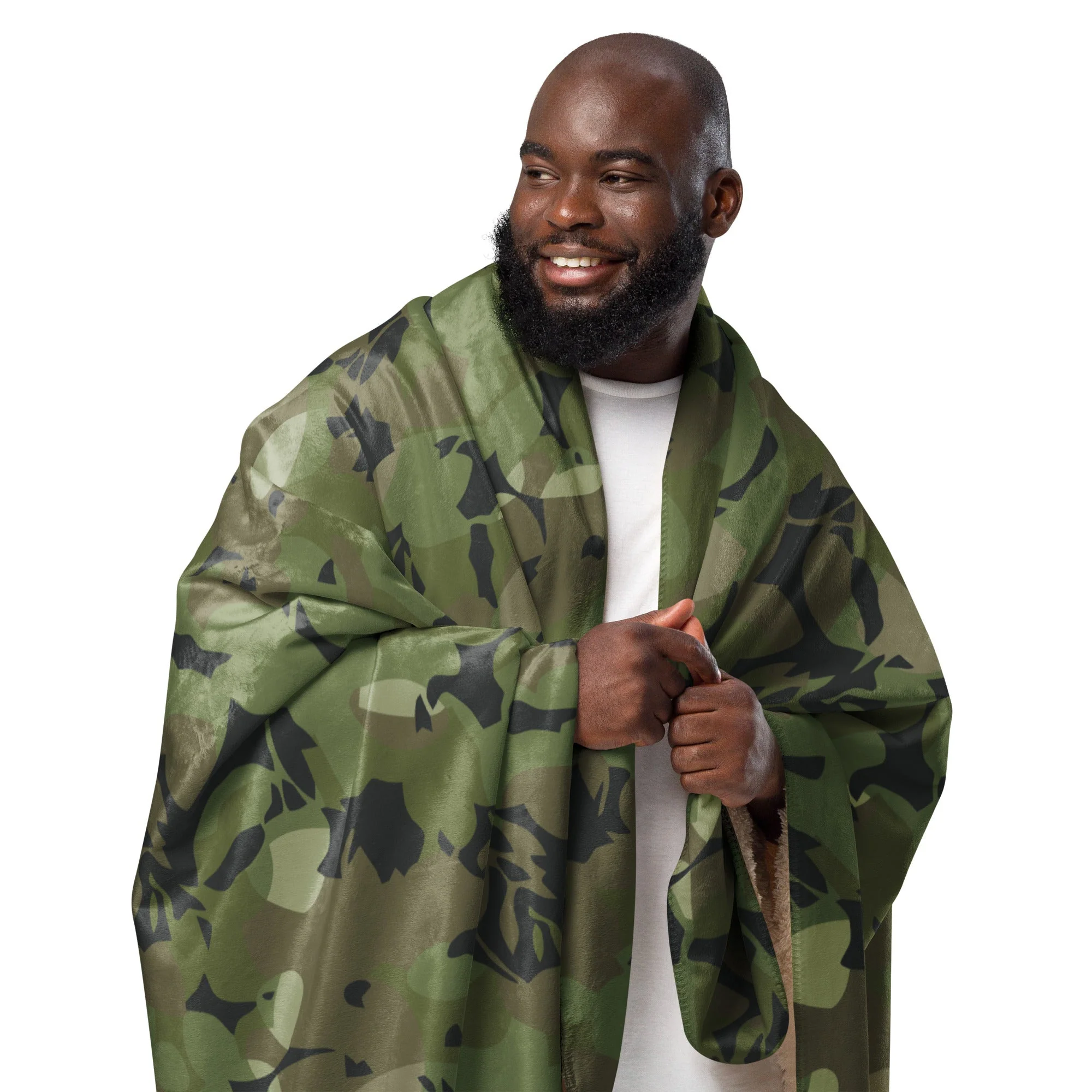 Cuban Elm Leaf Special Troops CAMO Sherpa Blanket - Image 3