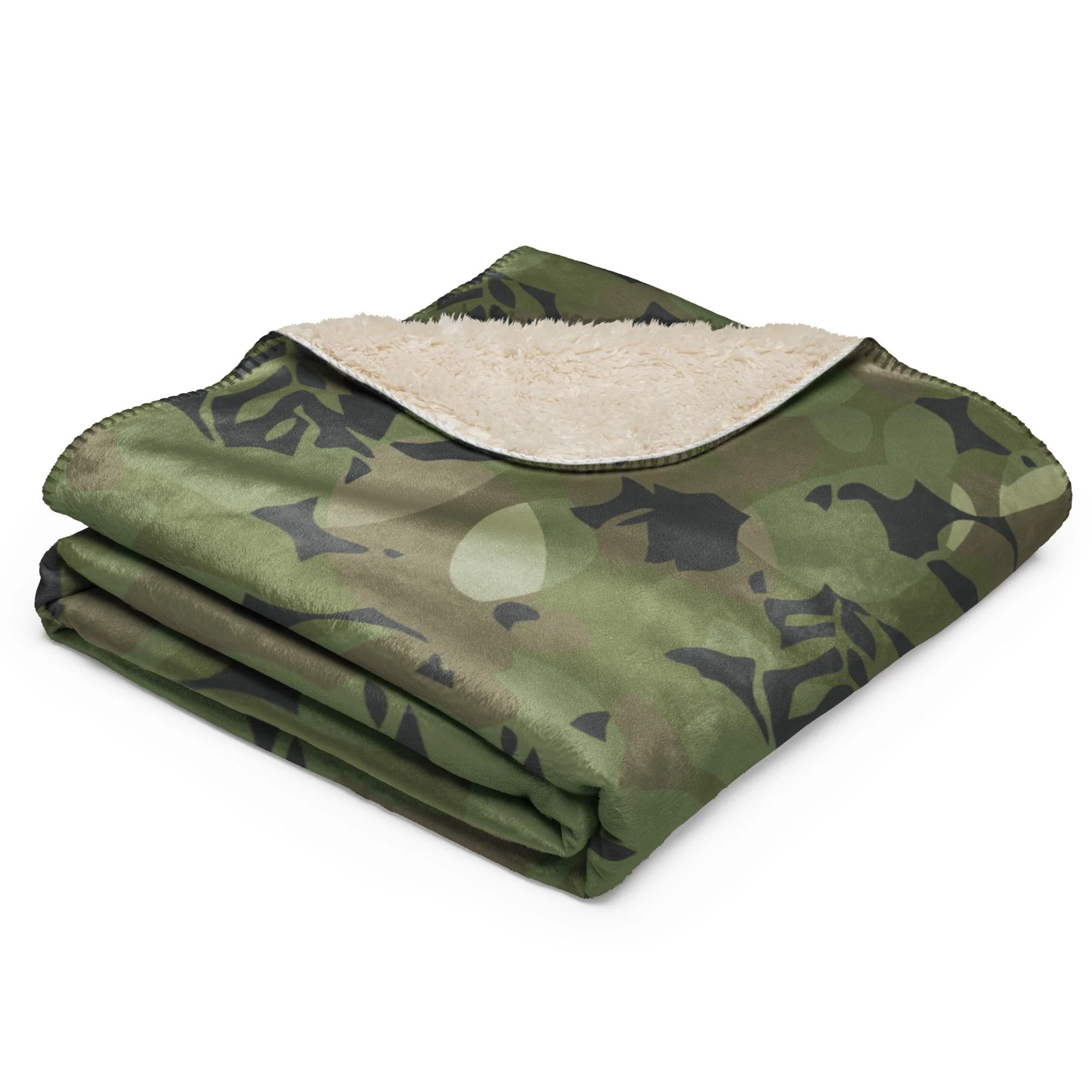 Cuban Elm Leaf Special Troops CAMO Sherpa Blanket - Image 4