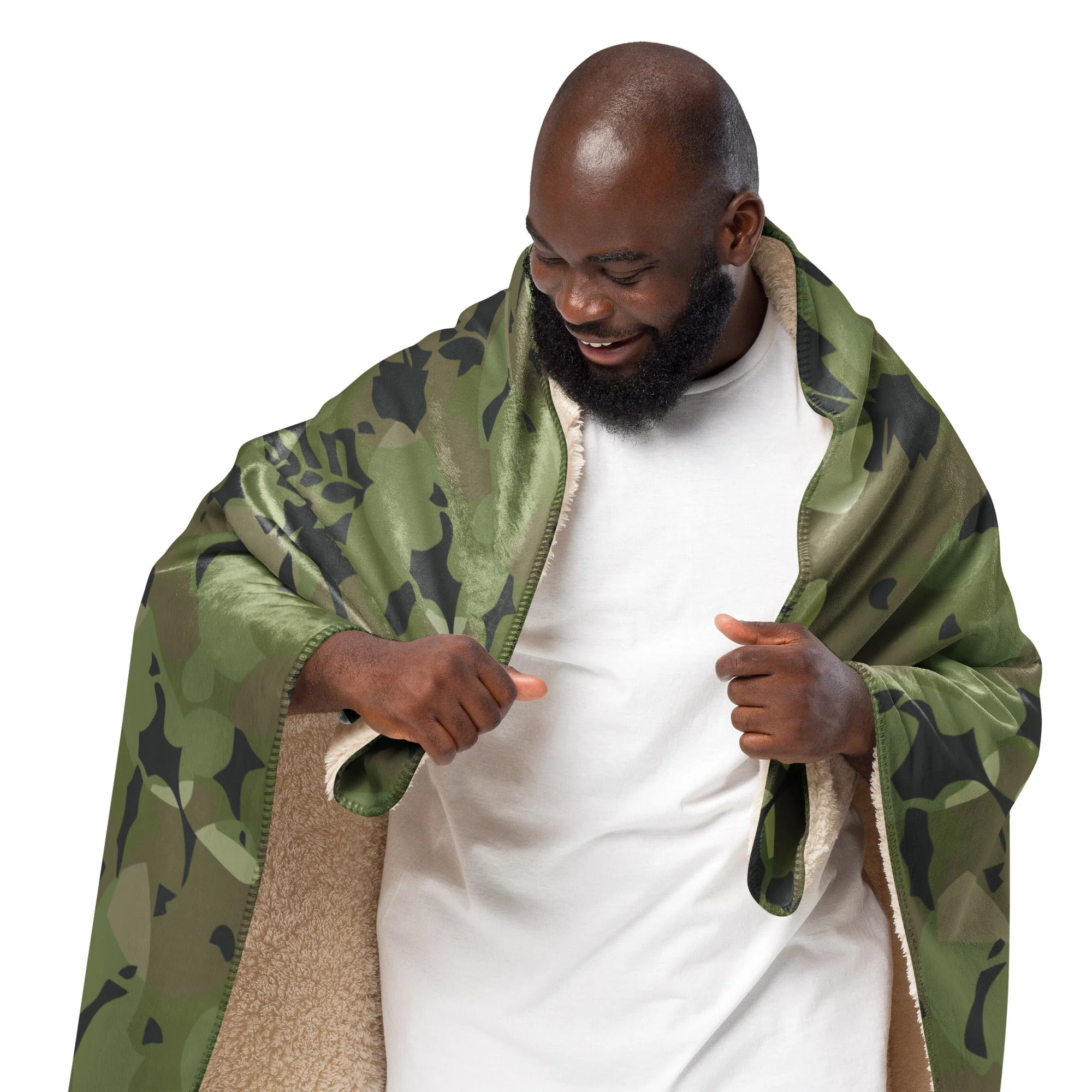 Cuban Elm Leaf Special Troops CAMO Sherpa Blanket - Image 5