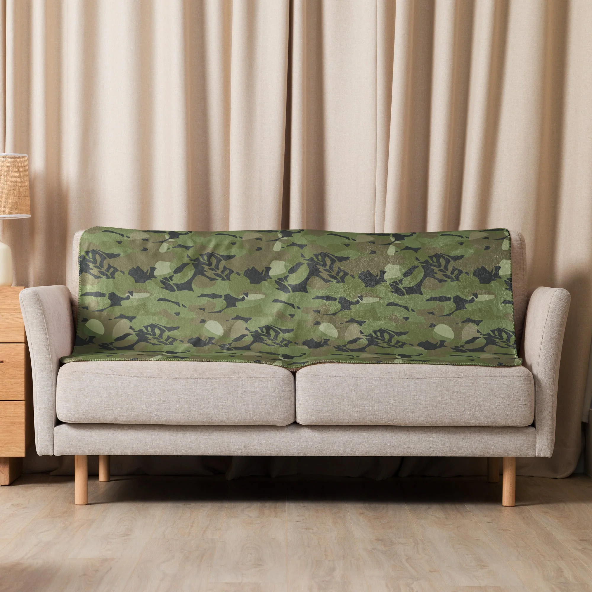 Cuban Elm Leaf Special Troops CAMO Sherpa Blanket - Image 9