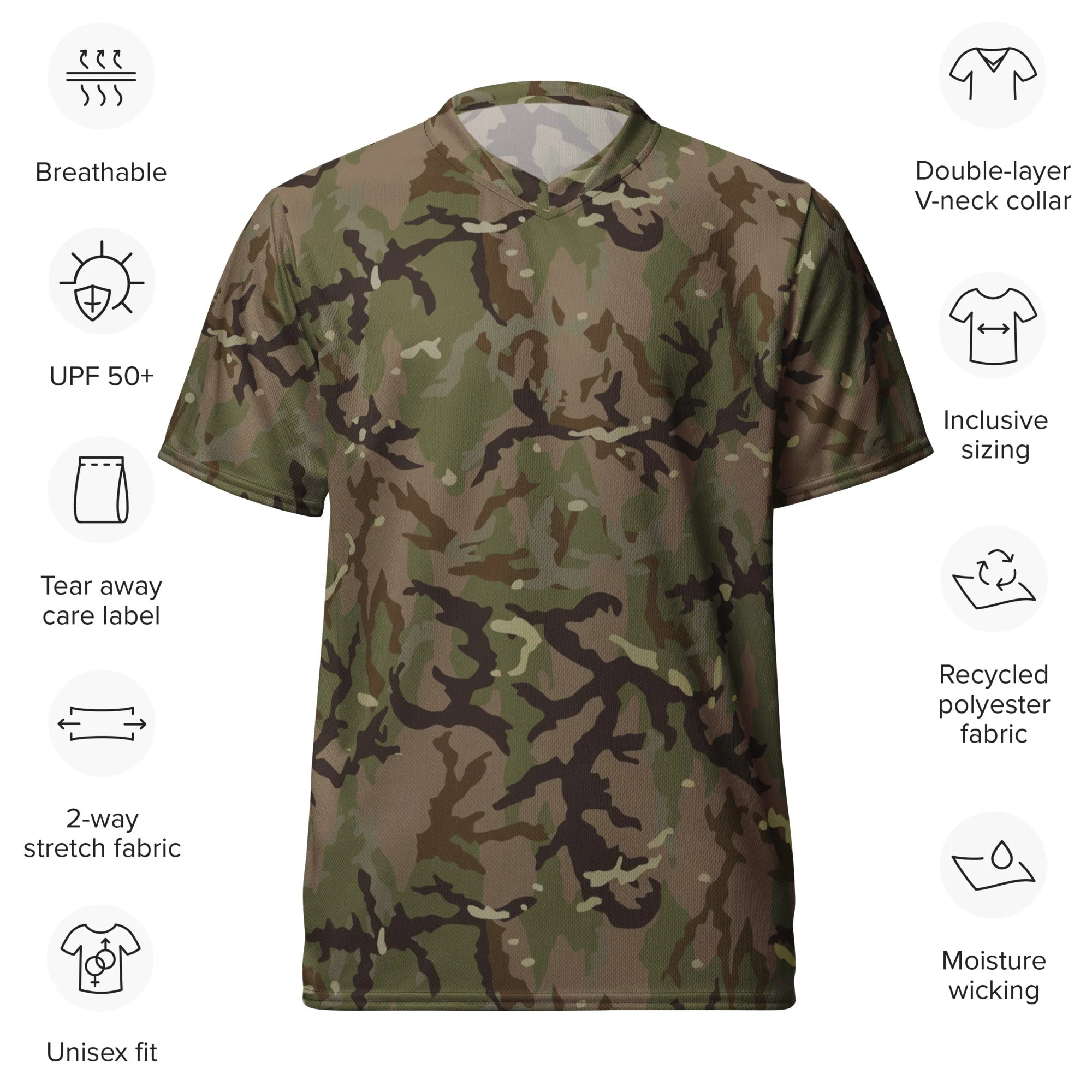 Czech Multi-terrain MAD21 CAMO Unisex Sports Jersey - Image 2