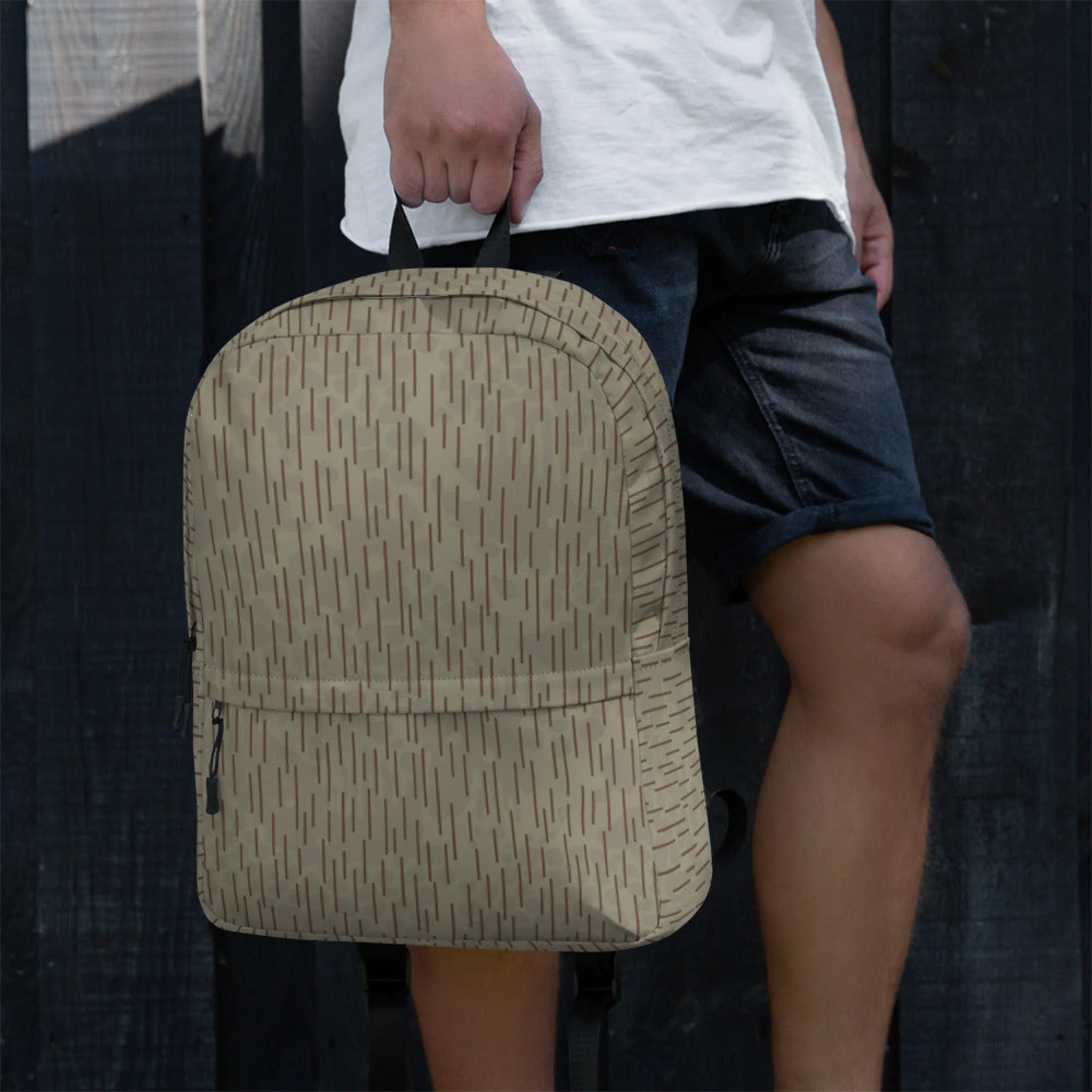 Czech Needles and Clouds Rainstripe Brown CAMO Backpack - Image 12