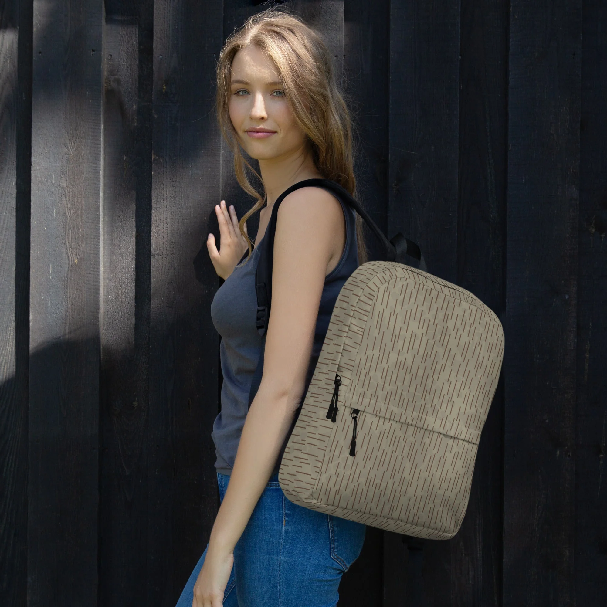 Czech Needles and Clouds Rainstripe Brown CAMO Backpack - Image 2