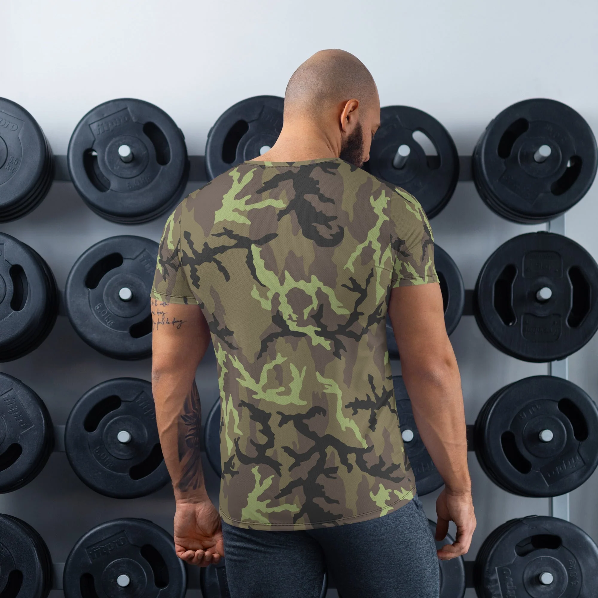 Czech Leaf VZ95 CAMO Mens Athletic T-Shirt - Image 2
