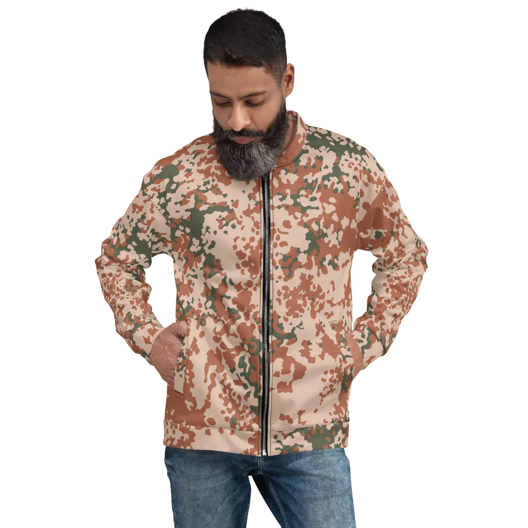 Danish Flecktarn Desert CAMO Unisex Bomber Jacket