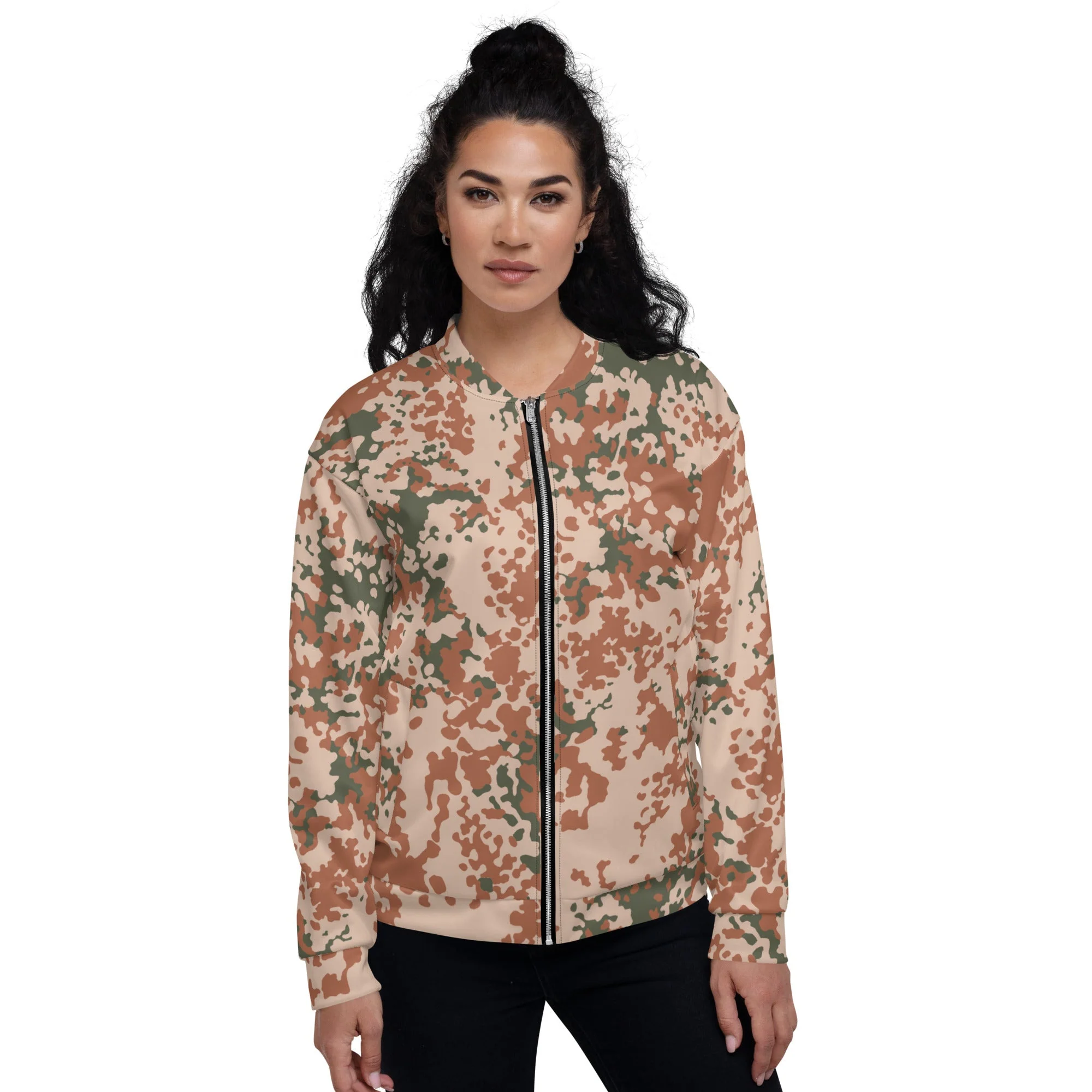 Danish Flecktarn Desert CAMO Unisex Bomber Jacket - Image 4