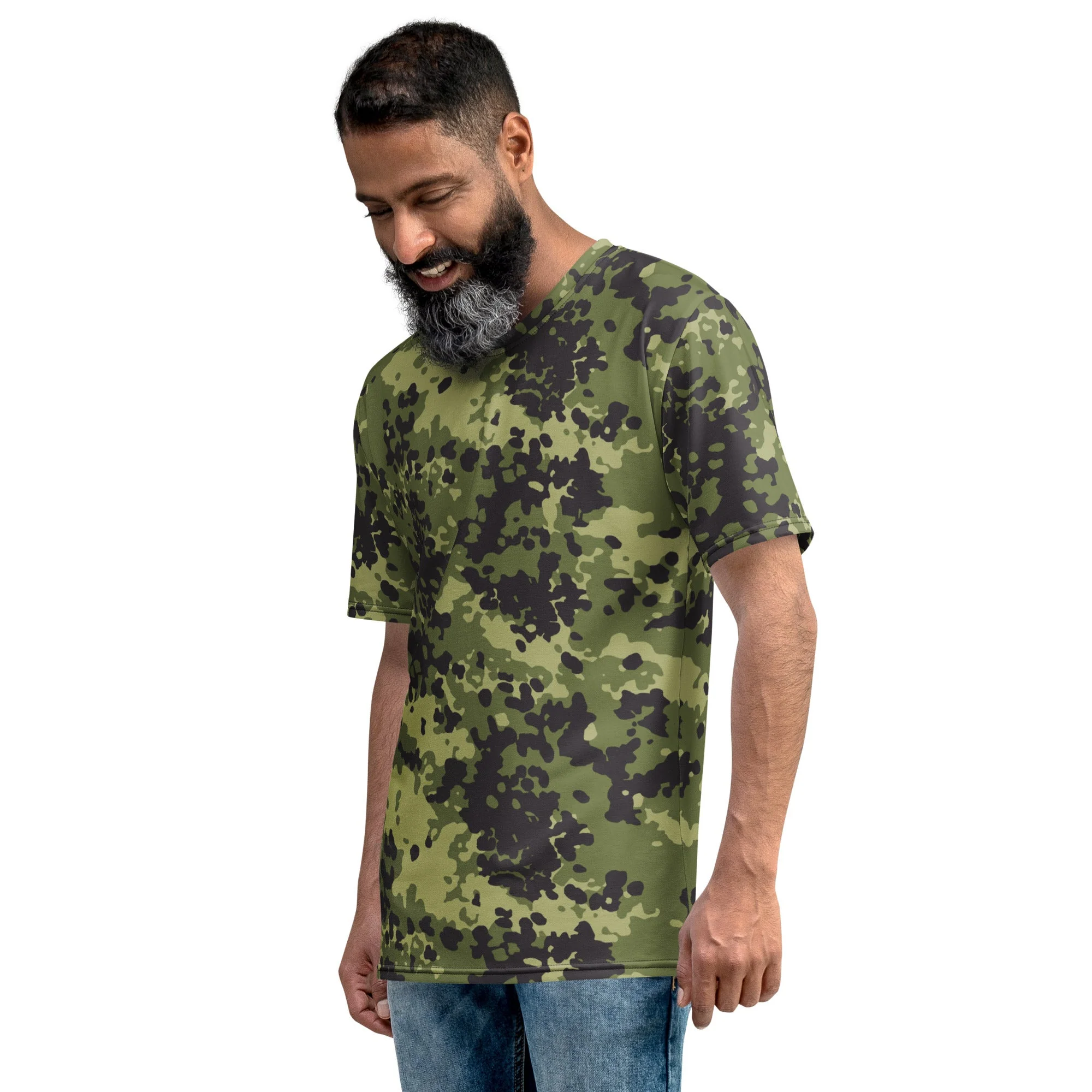 Danish Flecktarn Woodland CAMO Mens T-Shirt - Image 4