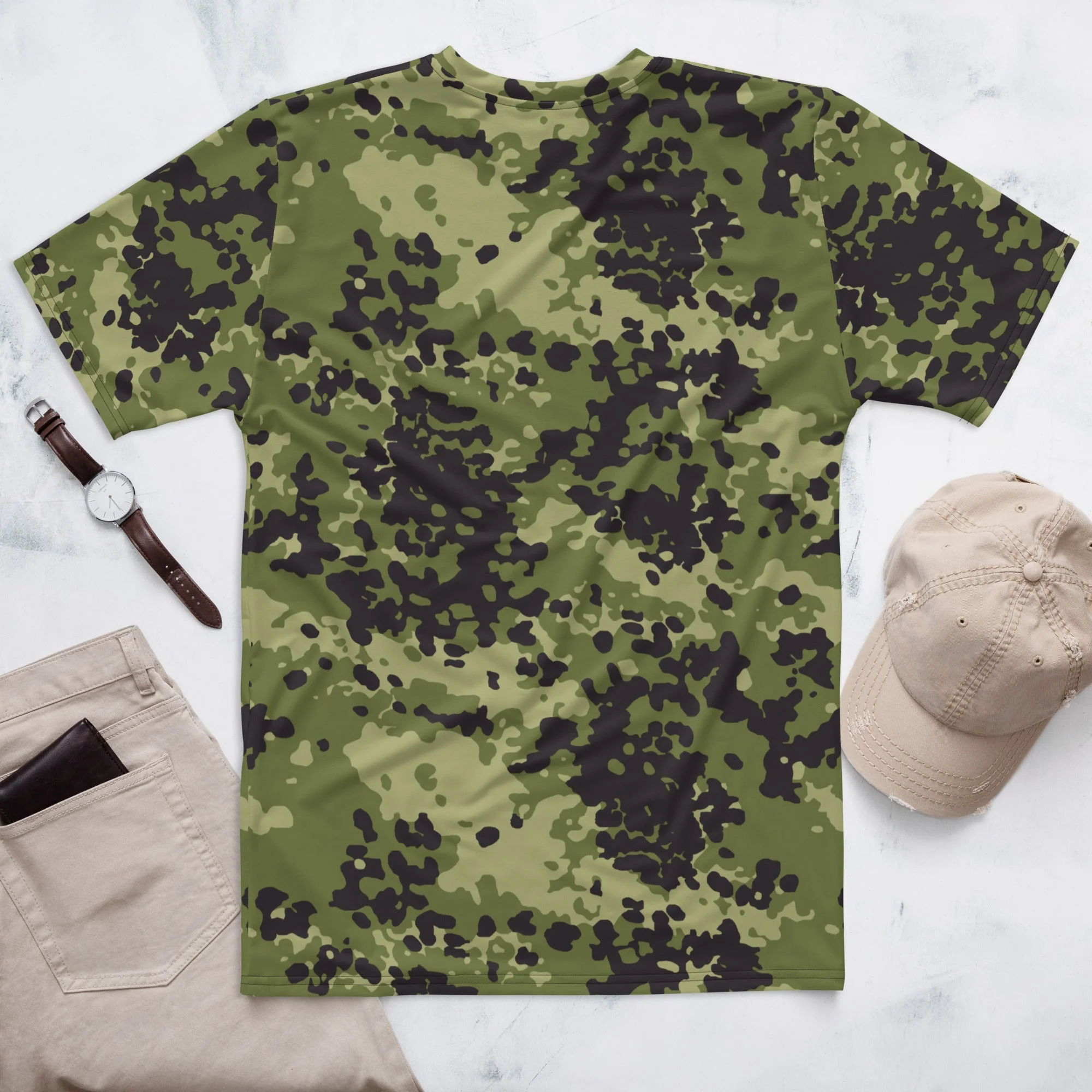 Danish Flecktarn Woodland CAMO Mens T-Shirt - Image 6