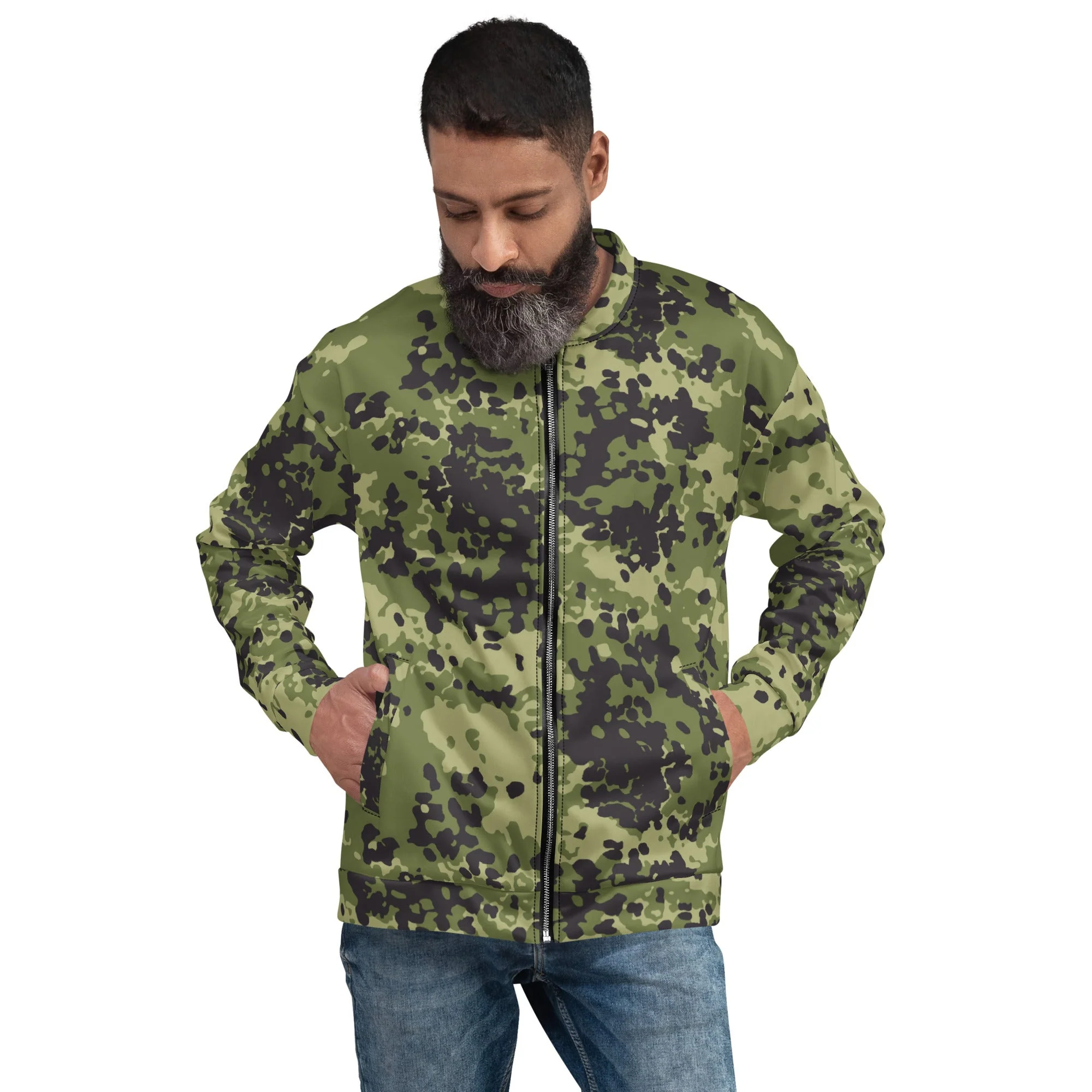 Danish Flecktarn Woodland CAMO Unisex Bomber Jacket