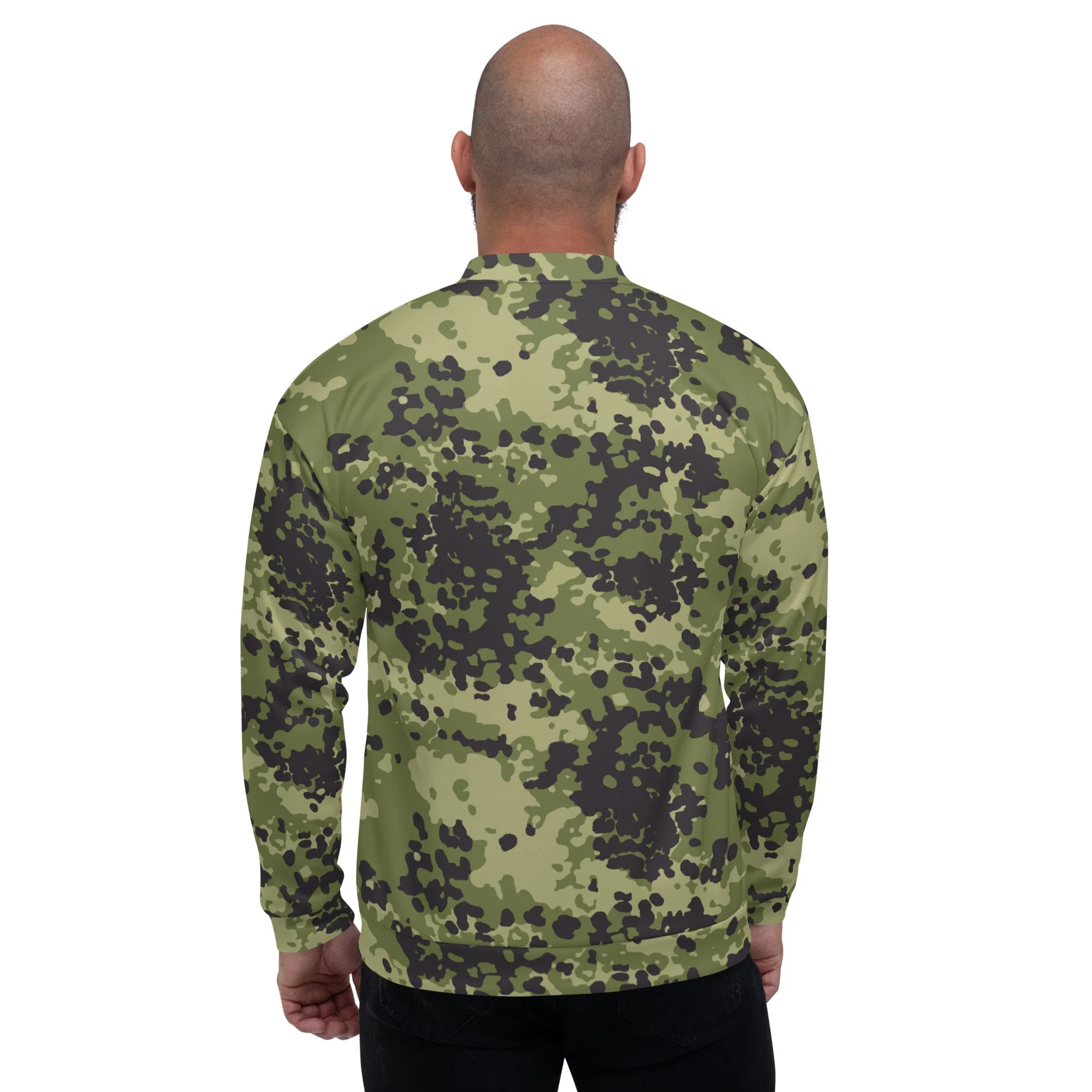 Danish Flecktarn Woodland CAMO Unisex Bomber Jacket - Image 7
