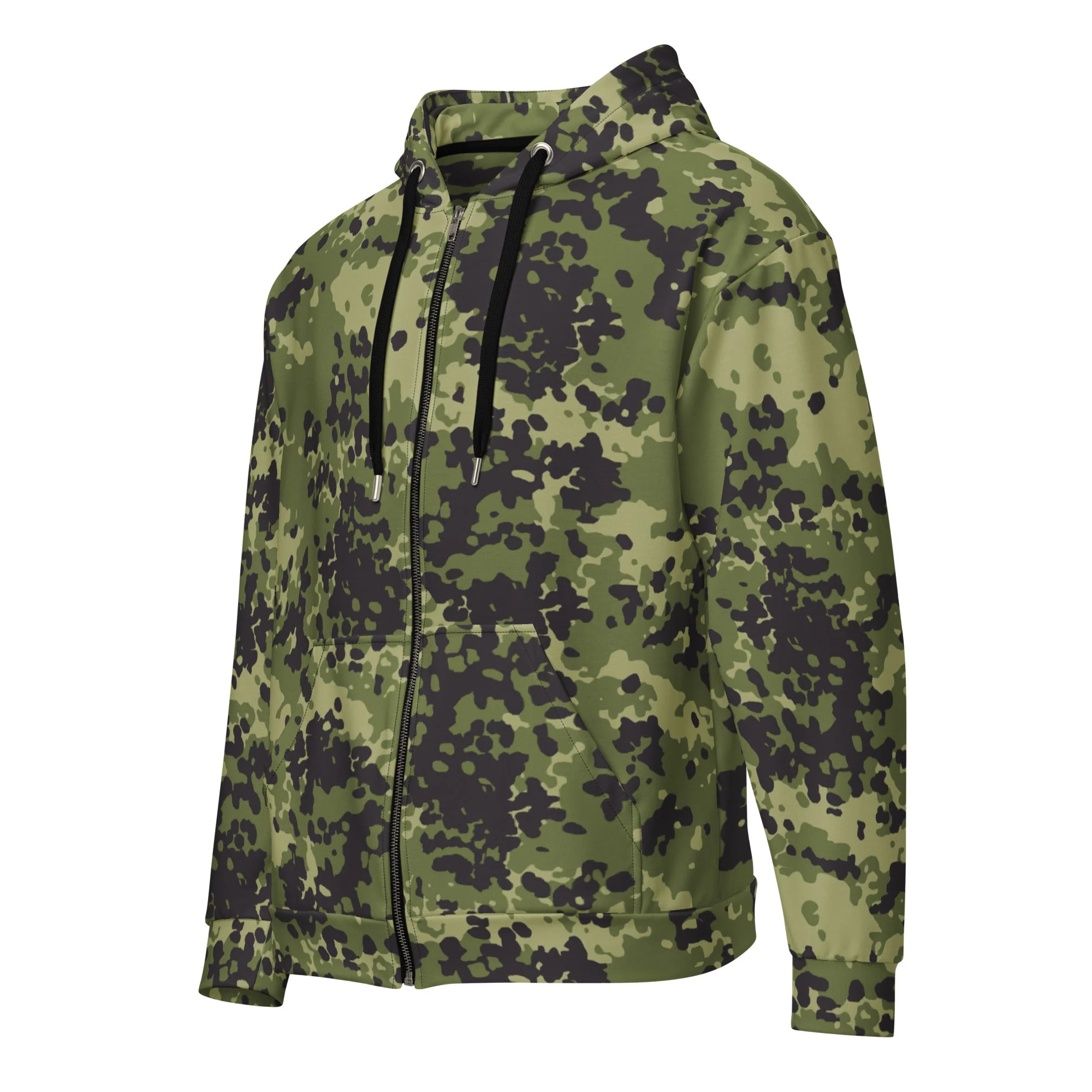 Danish Flecktarn Woodland CAMO Unisex Zip Hoodie - Image 2
