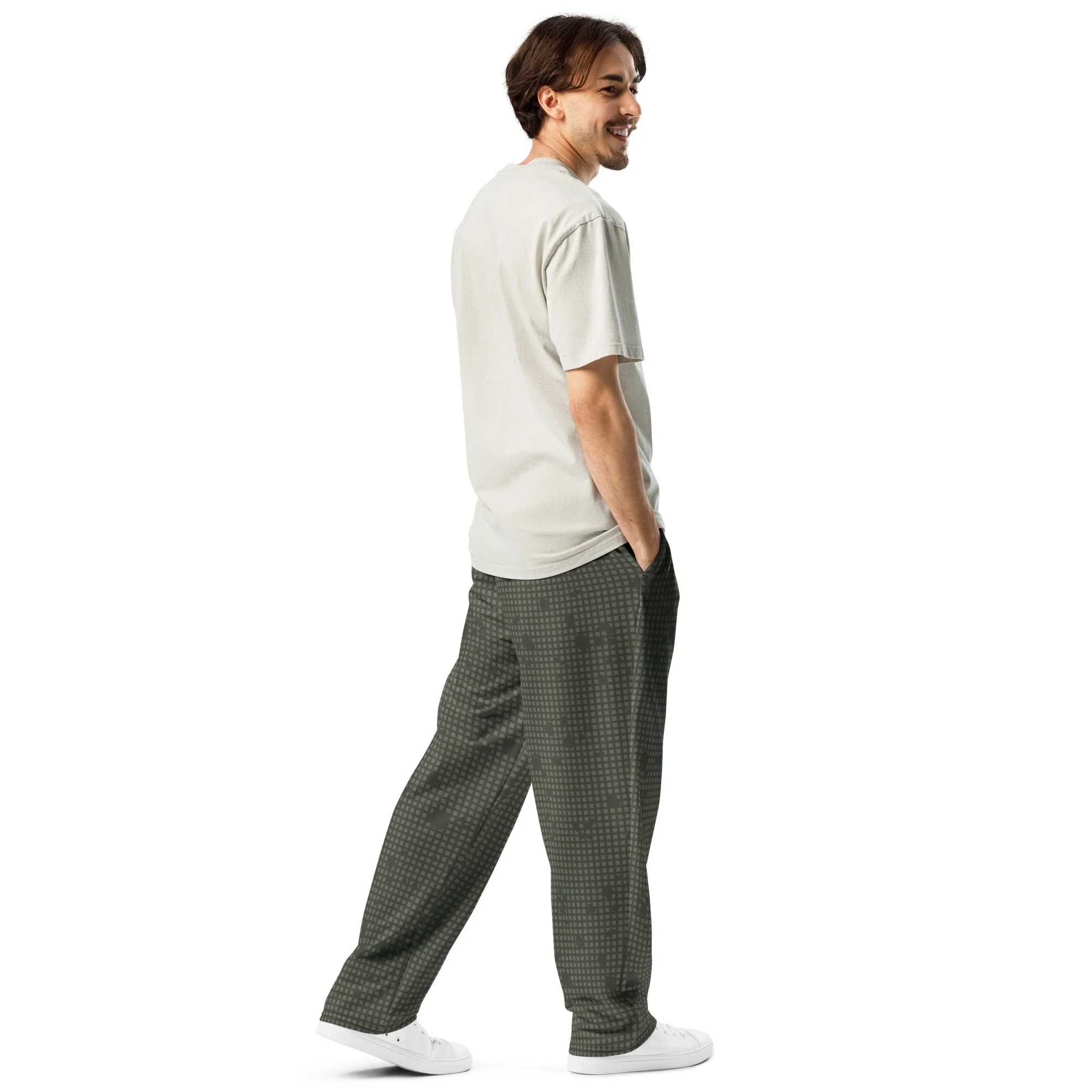 American Desert Night Camouflage Pattern (DNCP) CAMO Unisex Wide-Leg Joggers - Image 3
