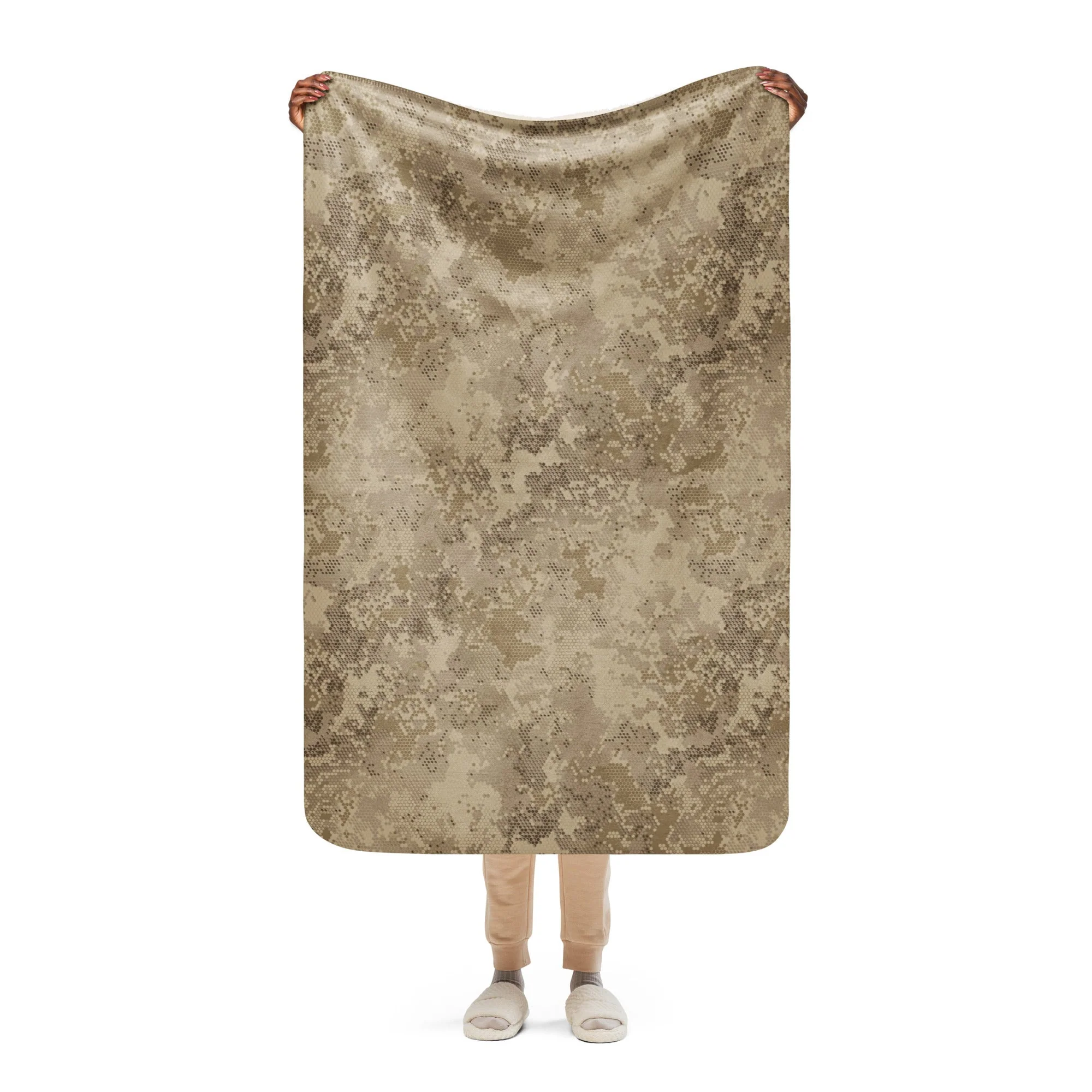 Rattlesnake Hex Desert CAMO Sherpa Blanket - Image 13