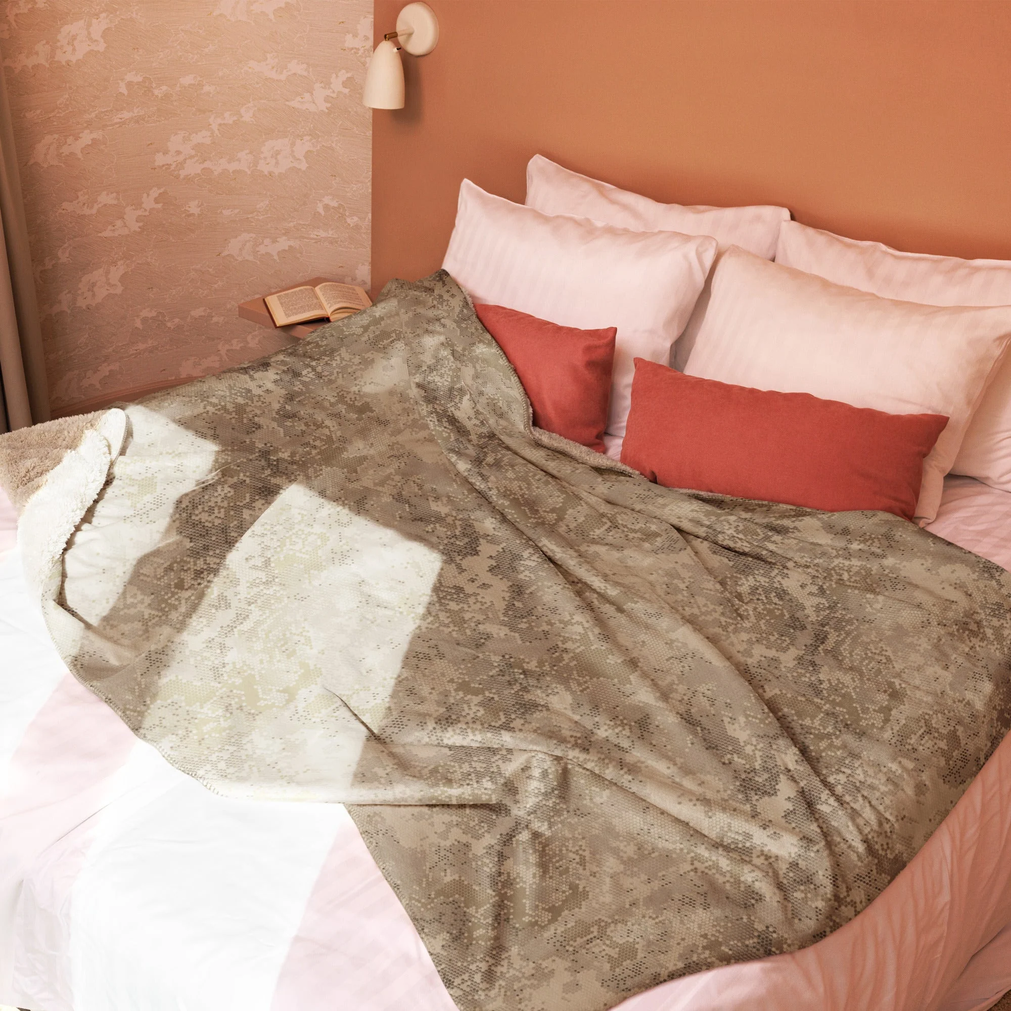 Rattlesnake Hex Desert CAMO Sherpa Blanket - Image 15