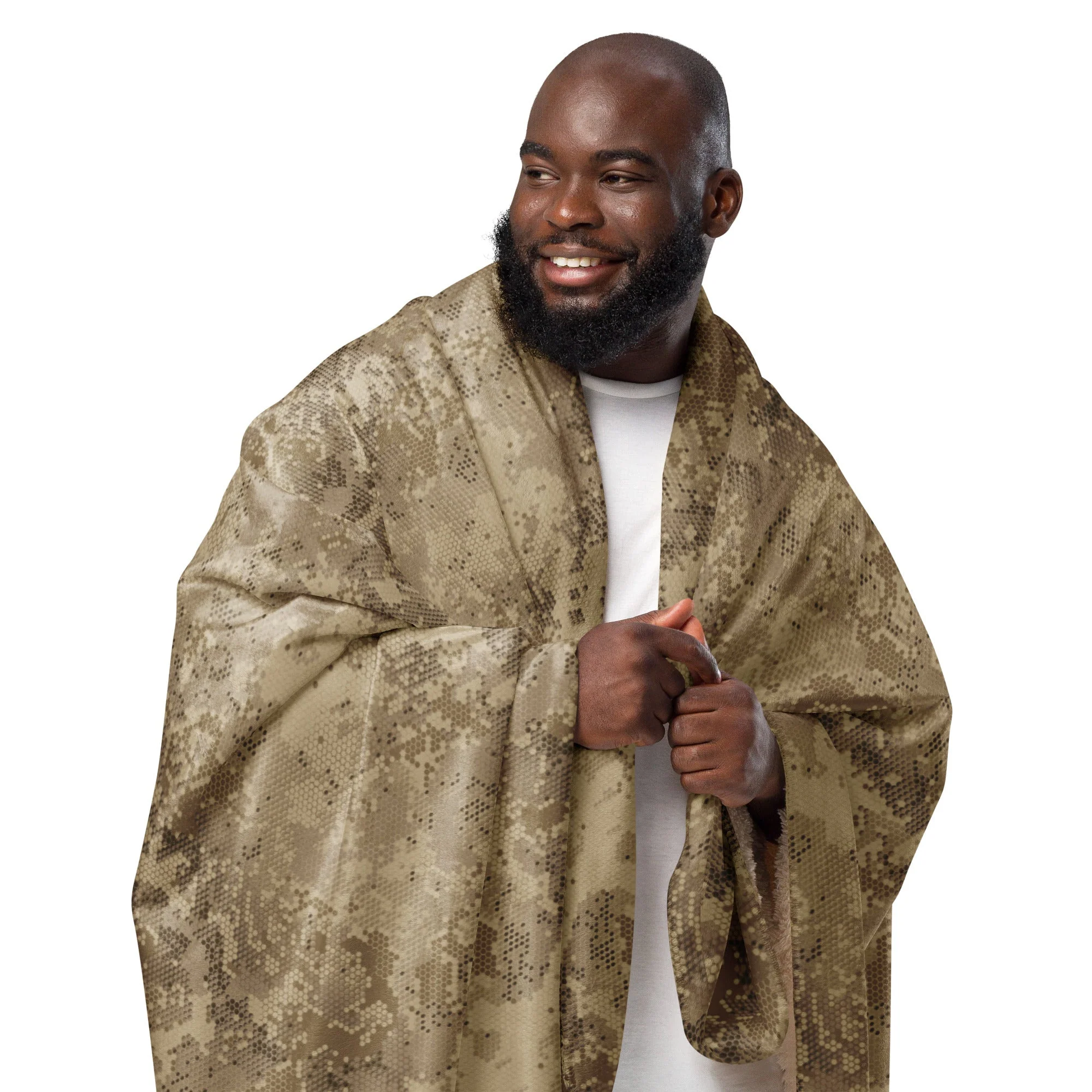 Rattlesnake Hex Desert CAMO Sherpa Blanket - Image 3