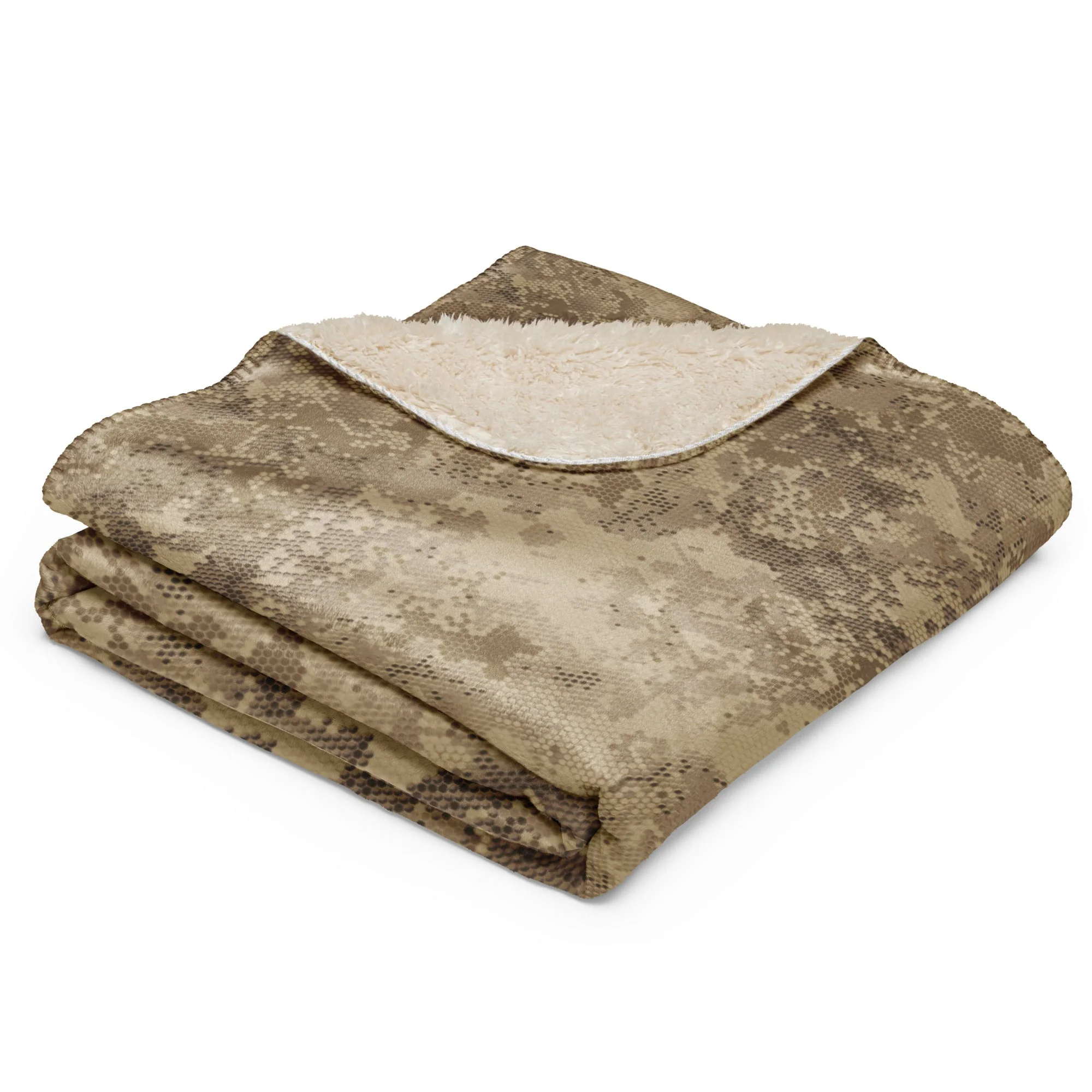 Rattlesnake Hex Desert CAMO Sherpa Blanket - Image 5