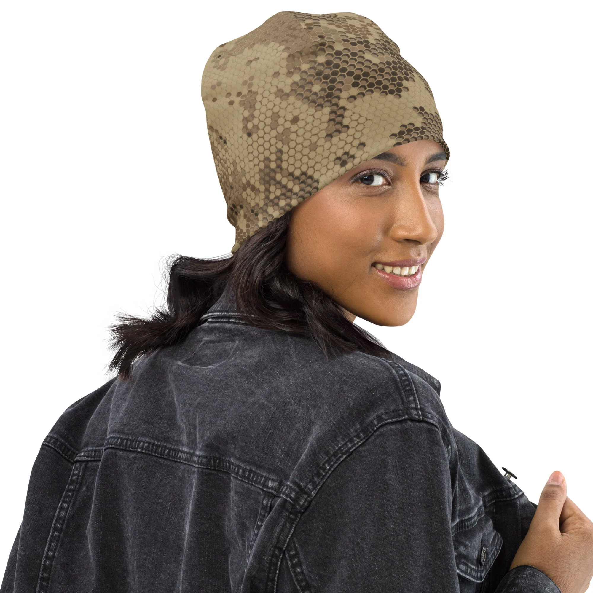 Rattlesnake Hex Desert CAMO Beanie - Image 2