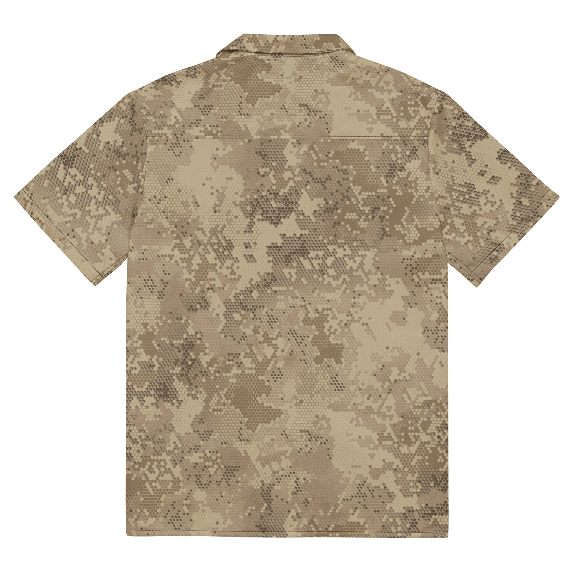 Rattlesnake Hex Desert CAMO Unisex Short-Sleeve Button Shirt - Image 5