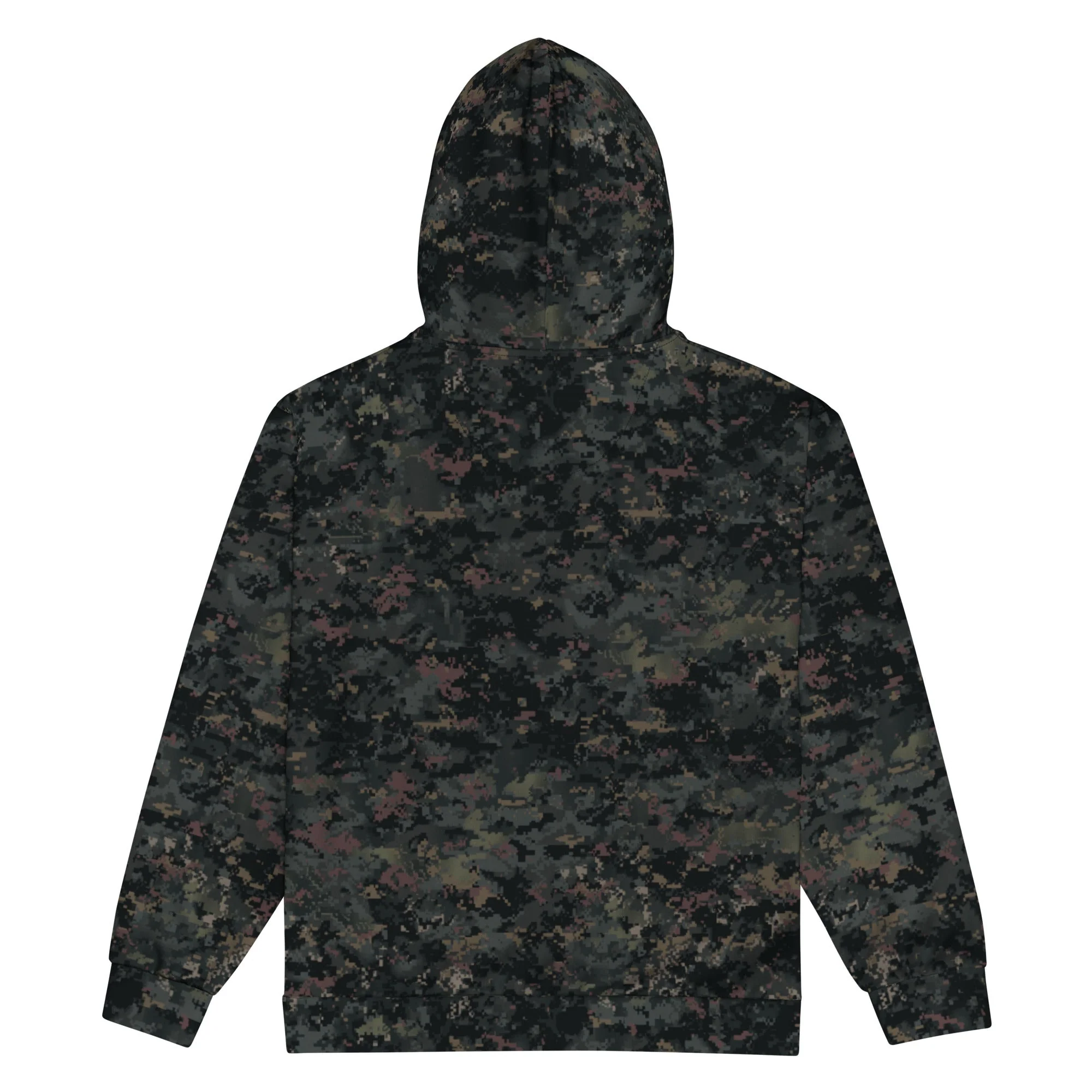 Digital Black Night Rust CAMO Unisex Zip Hoodie - Image 12