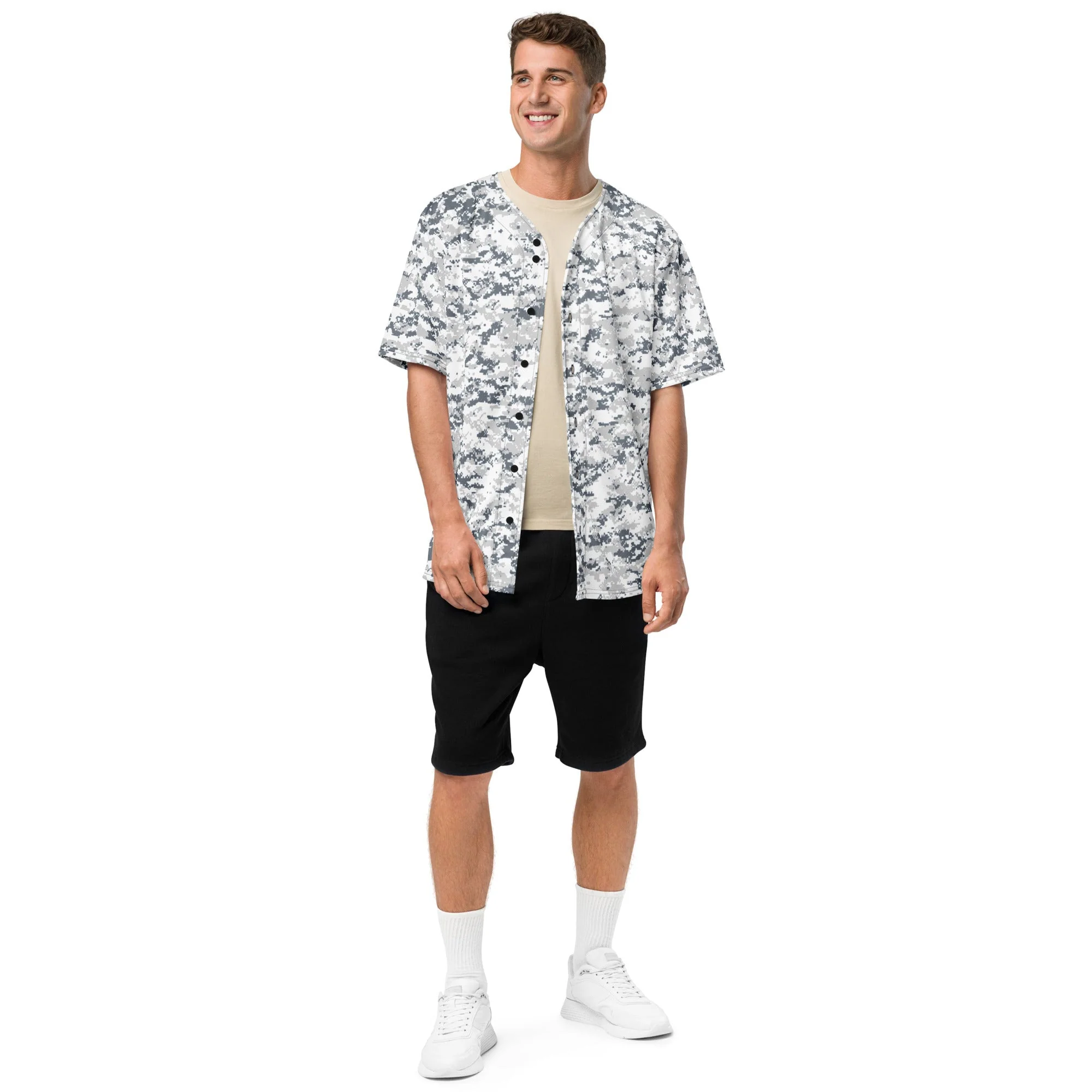 Digital Snow CAMO Unisex Baseball Jersey - Image 14