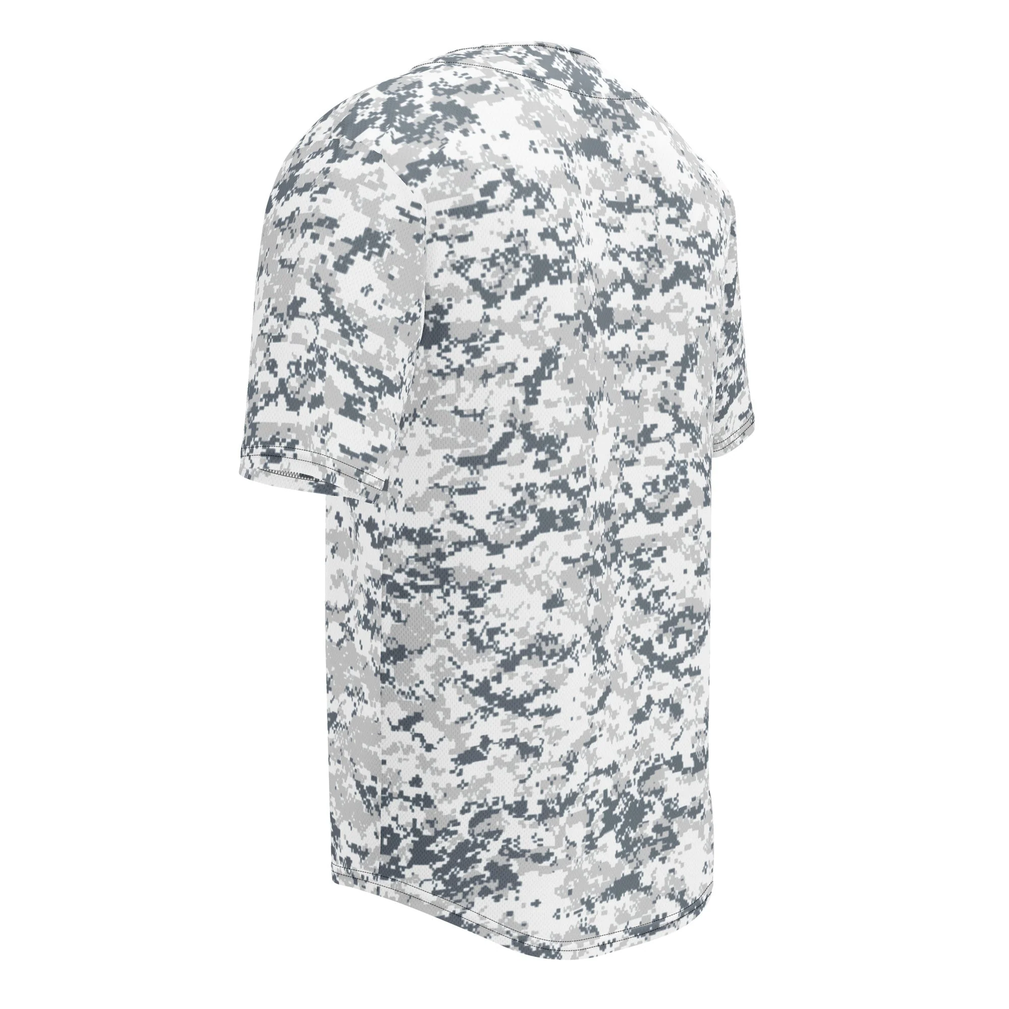 Digital Snow CAMO Unisex Baseball Jersey - Image 6