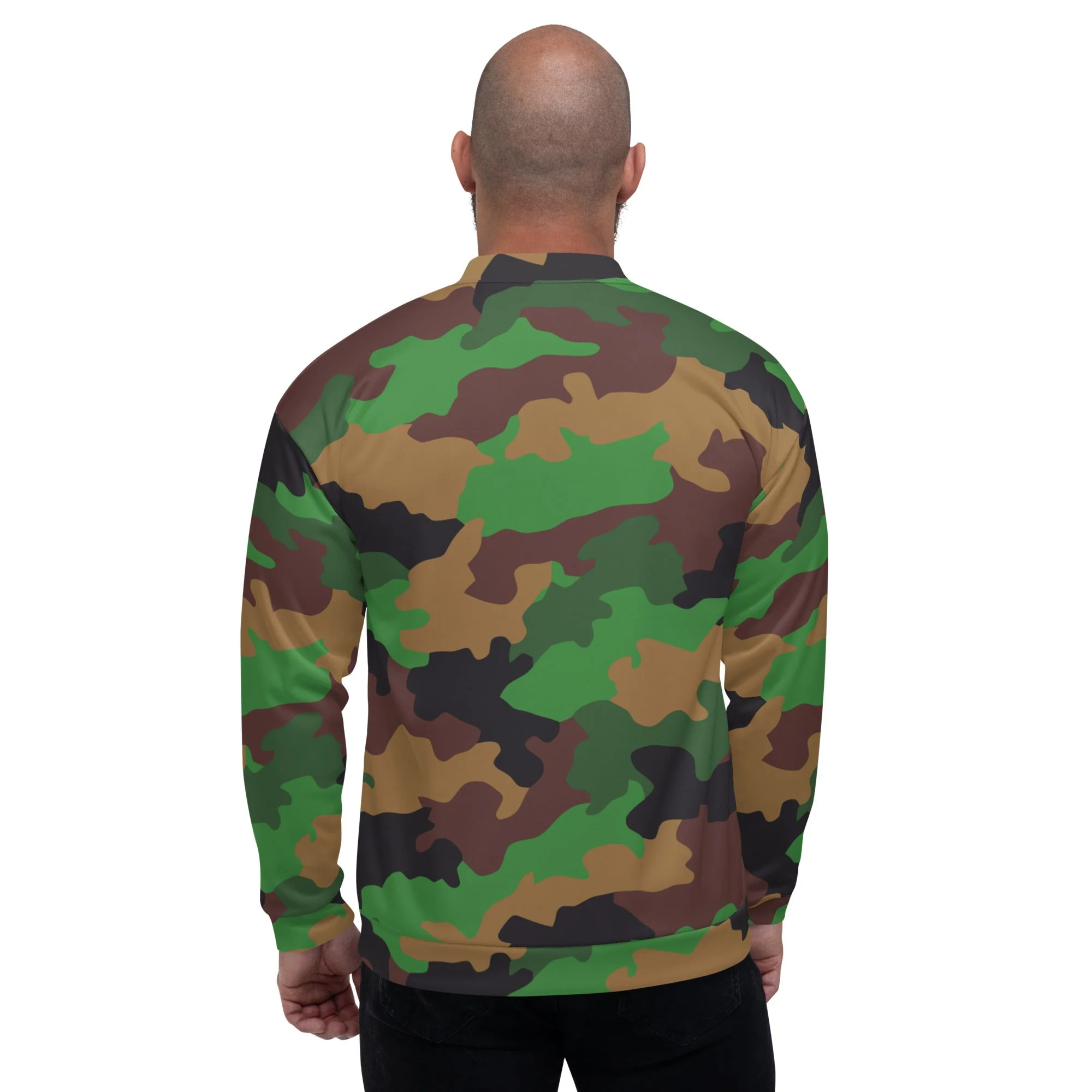 Dutch Jungle CAMO Unisex Bomber Jacket - Image 8