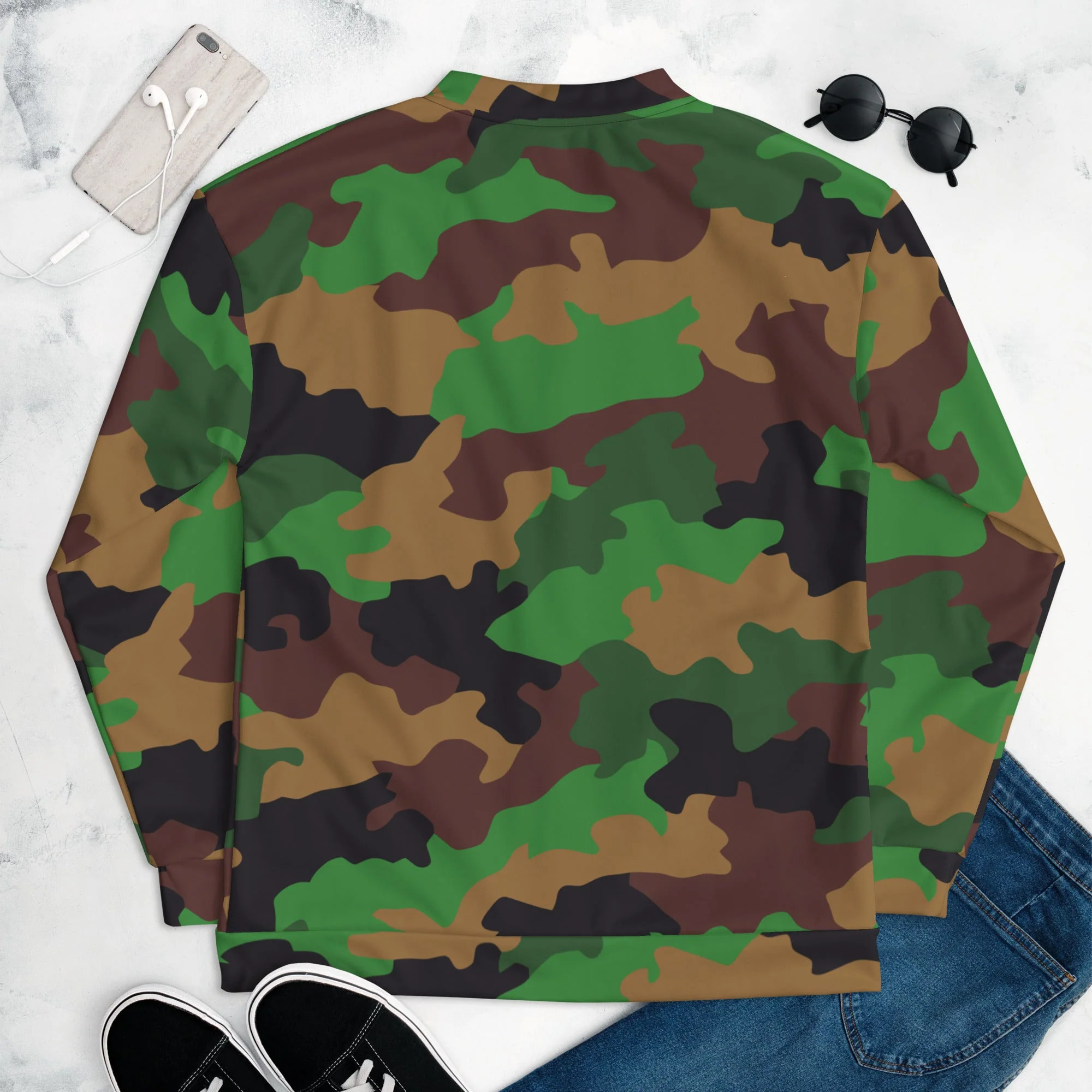 Dutch Jungle CAMO Unisex Bomber Jacket - Image 9