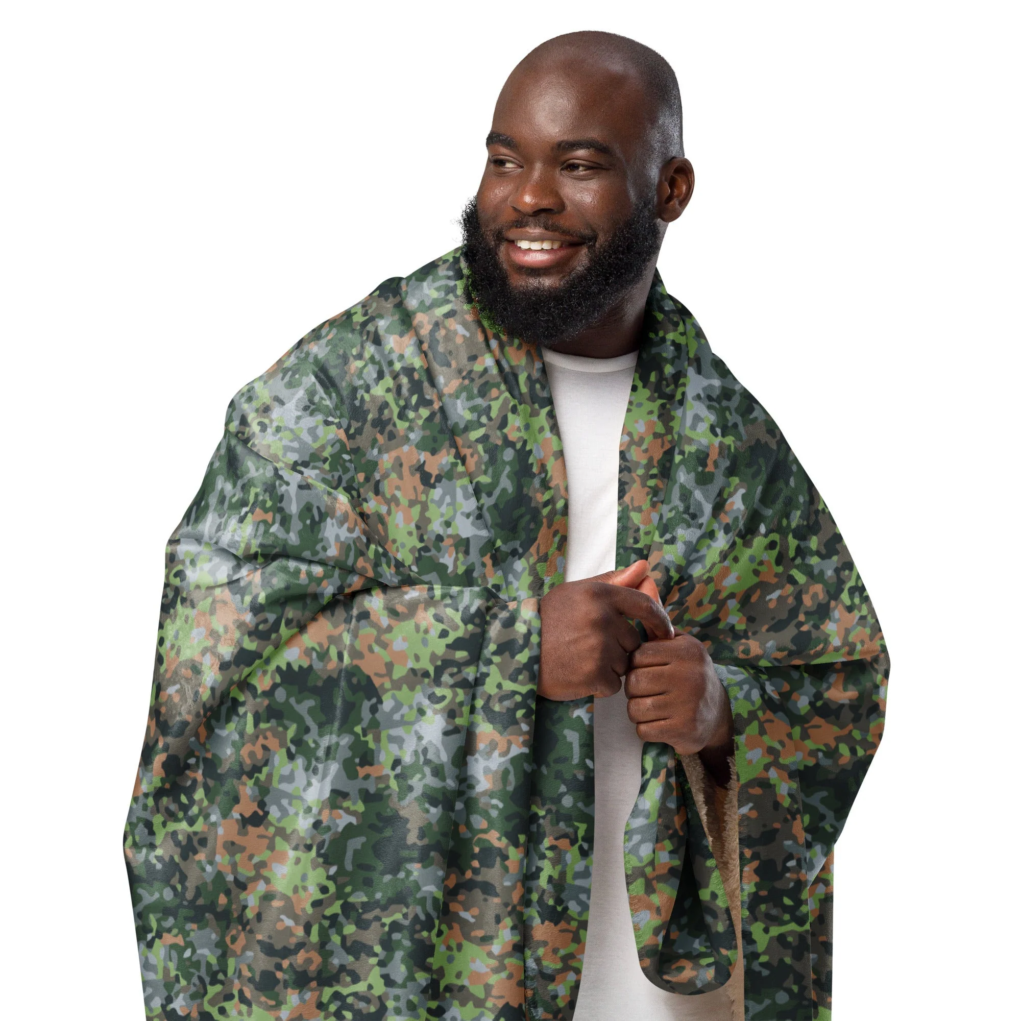 Dutch Fractal Green CAMO Sherpa Blanket - Image 11