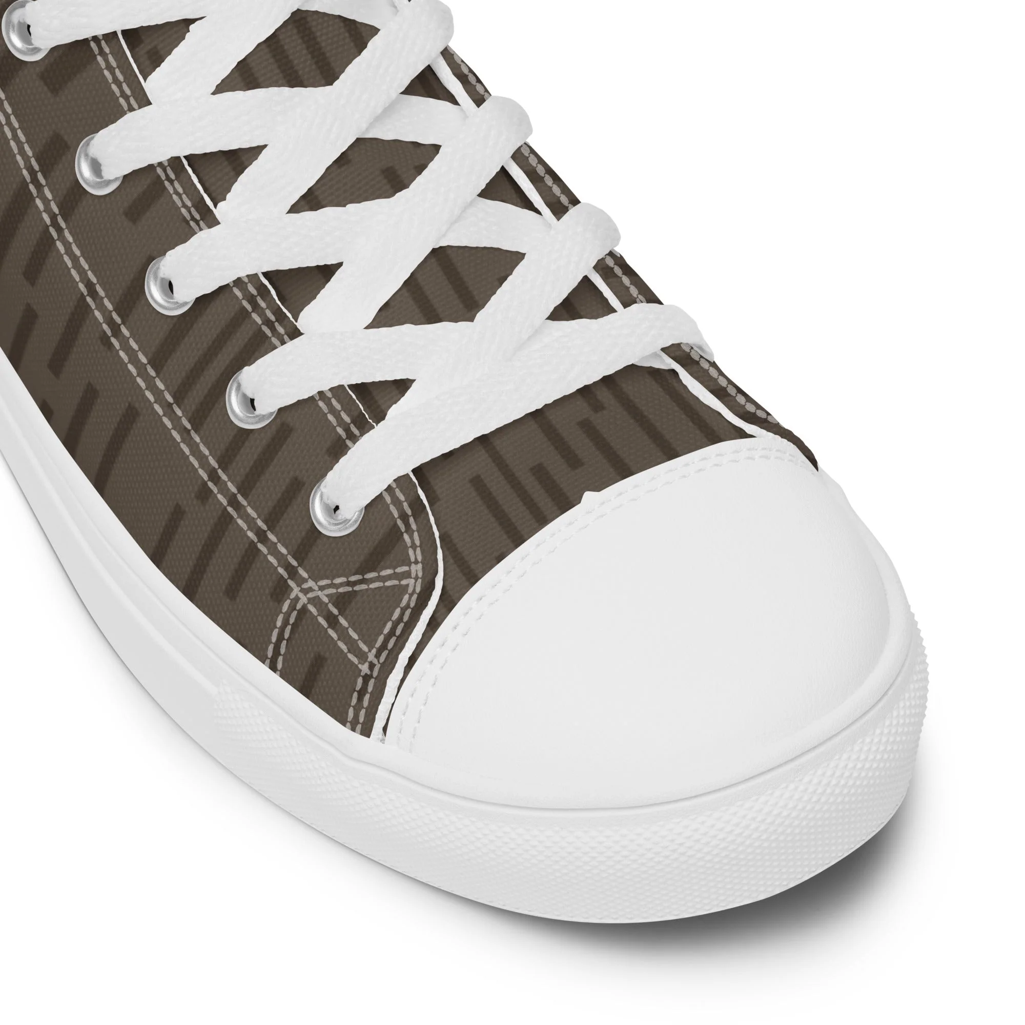 German Strichtarn Brown CAMO Mens High-Top Canvas Shoes - Image 10