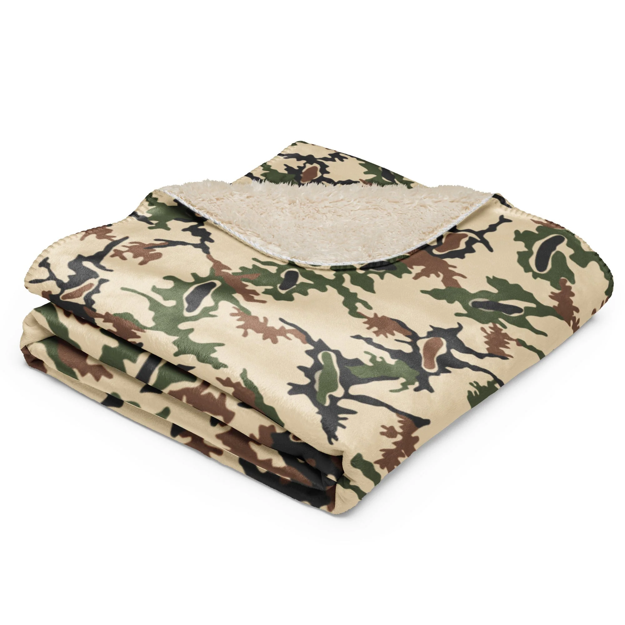 Egyptian Scrambled Eggs Desert CAMO Sherpa Blanket - Image 4