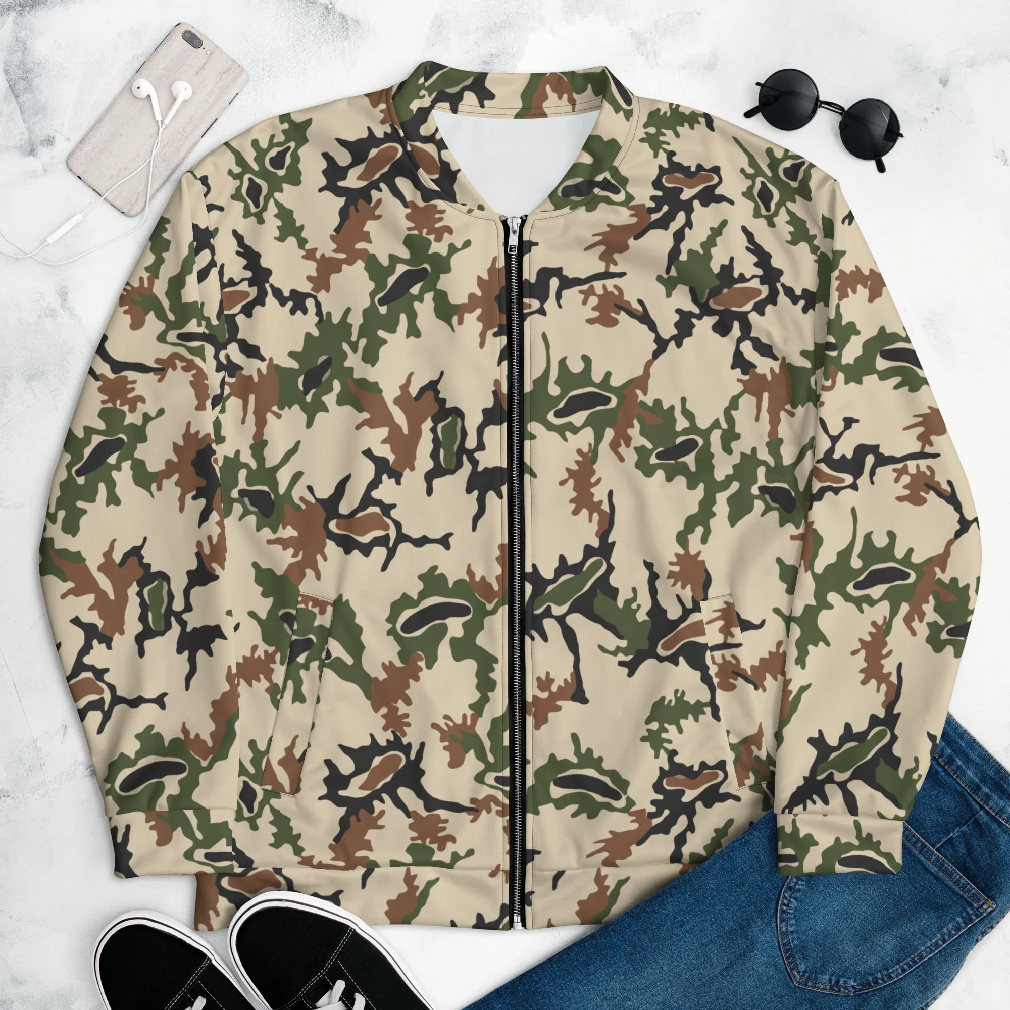 Egyptian Scrambled Eggs Desert CAMO Unisex Bomber Jacket - Image 3