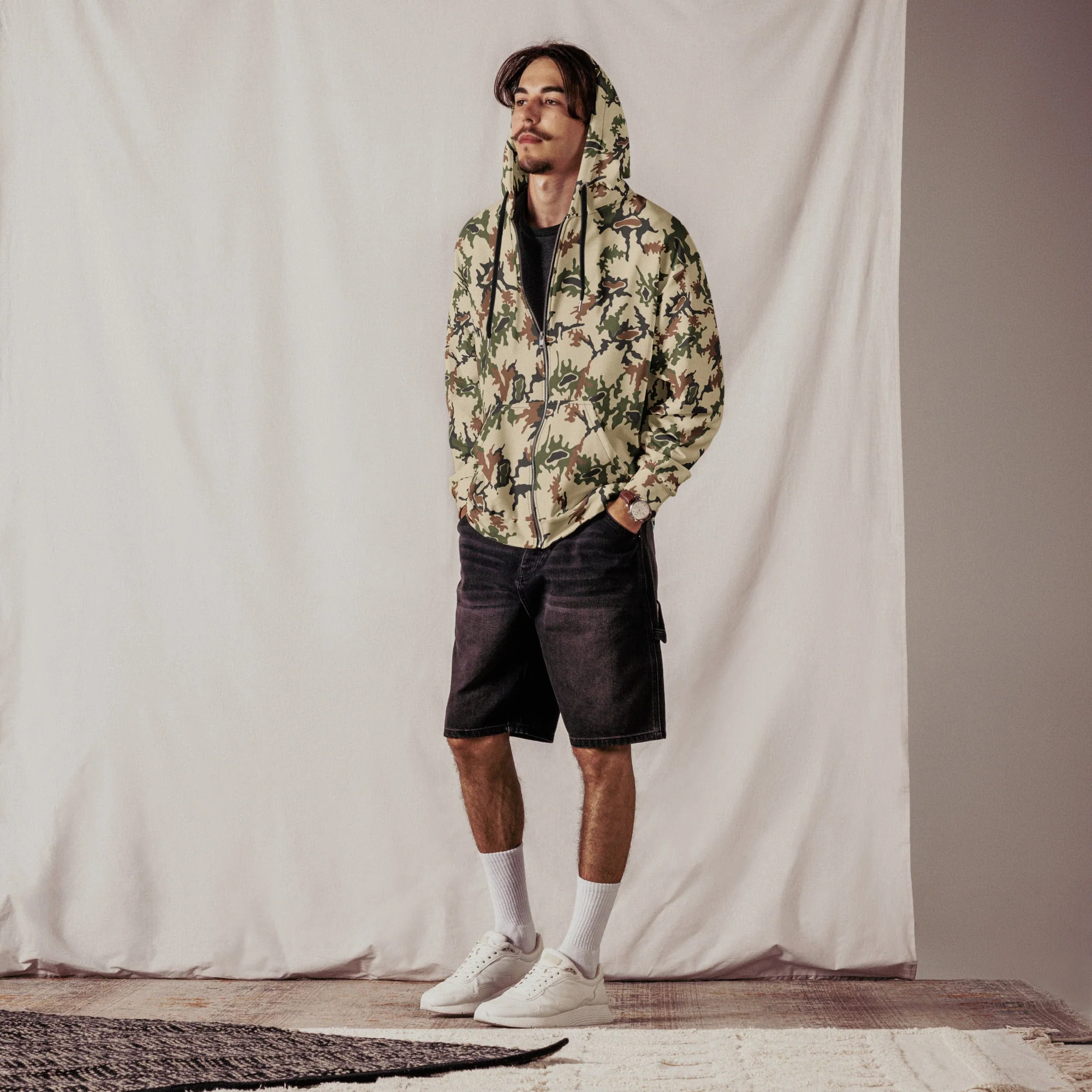 Egyptian Scrambled Eggs Desert CAMO Unisex Zip Hoodie - Image 5