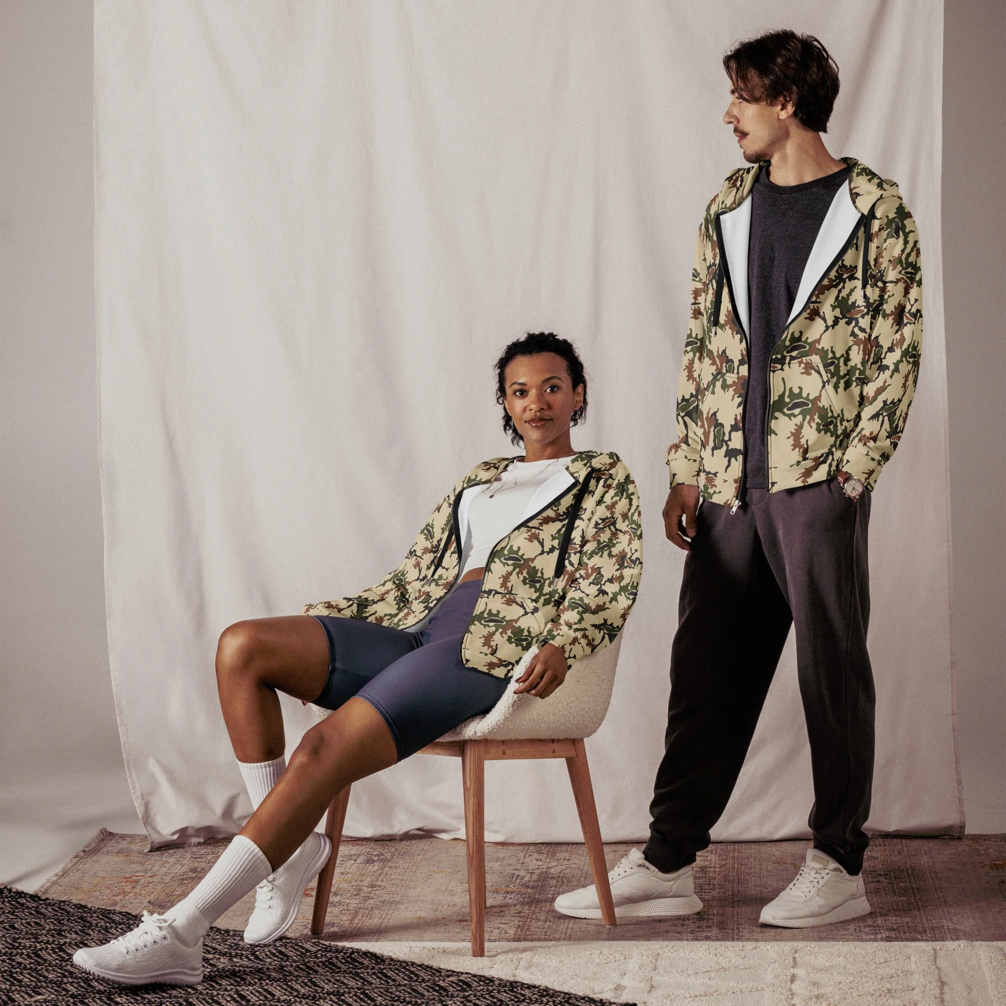 Egyptian Scrambled Eggs Desert CAMO Unisex Zip Hoodie - Image 6