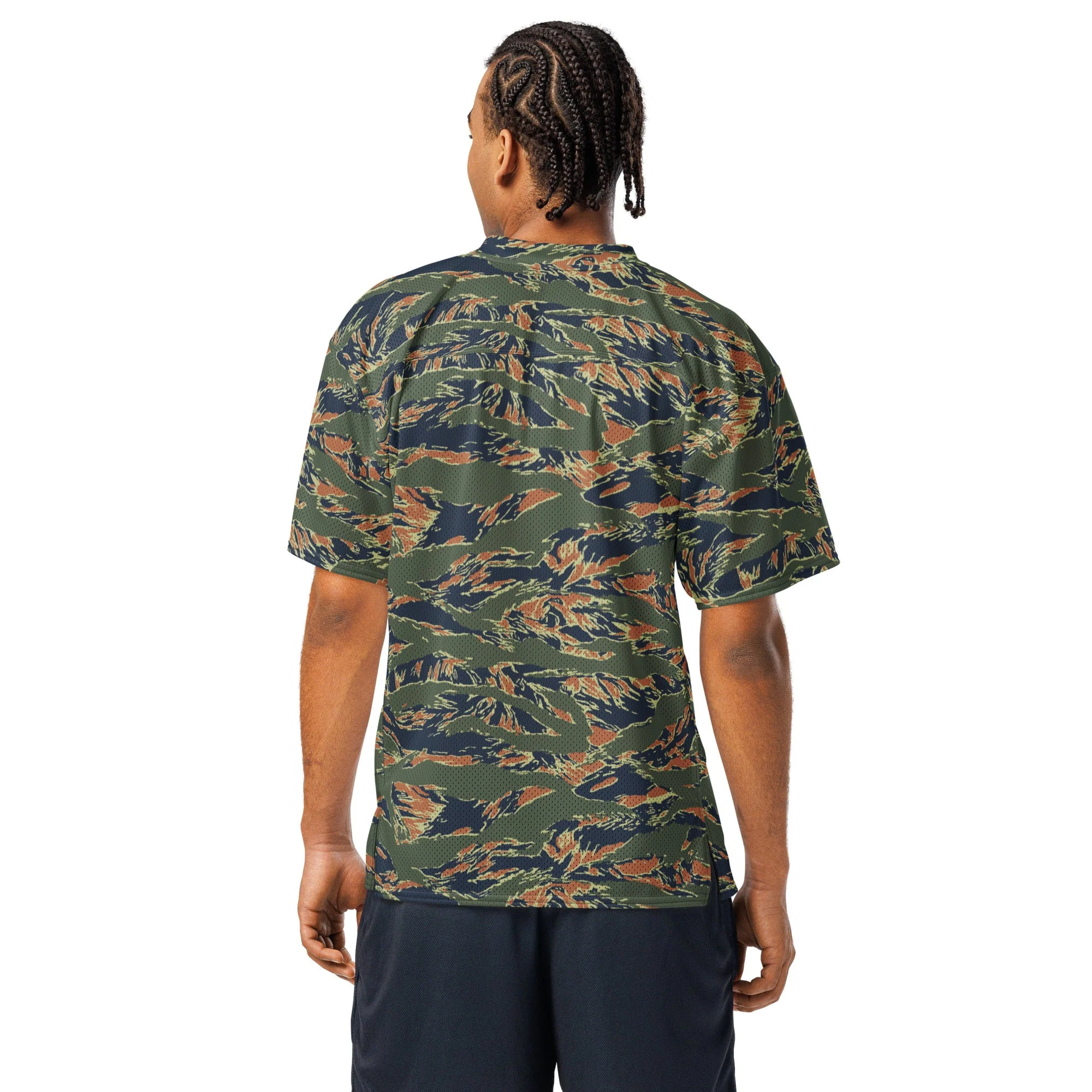 Equador Tiger Stripe Orange CAMO Unisex American Football Jersey - Image 4