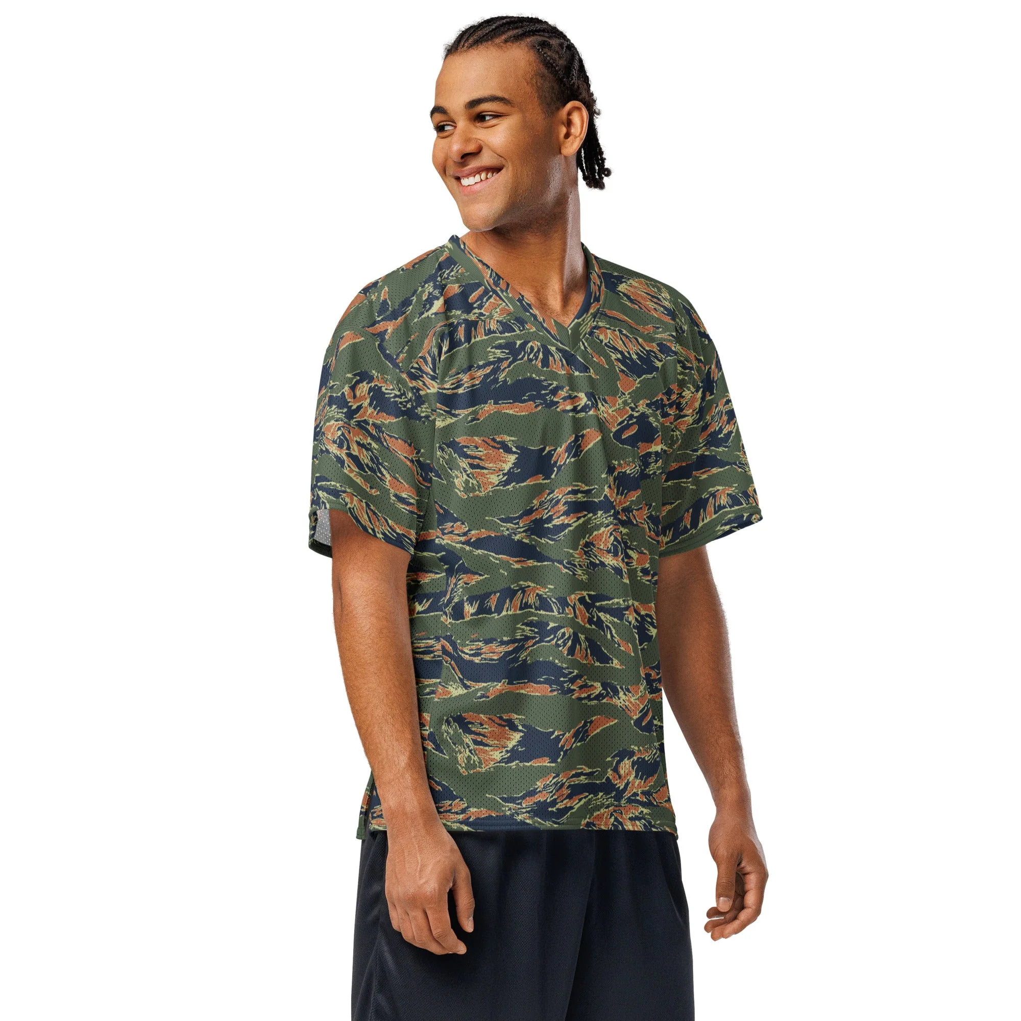 Equador Tiger Stripe Orange CAMO Unisex American Football Jersey - Image 7