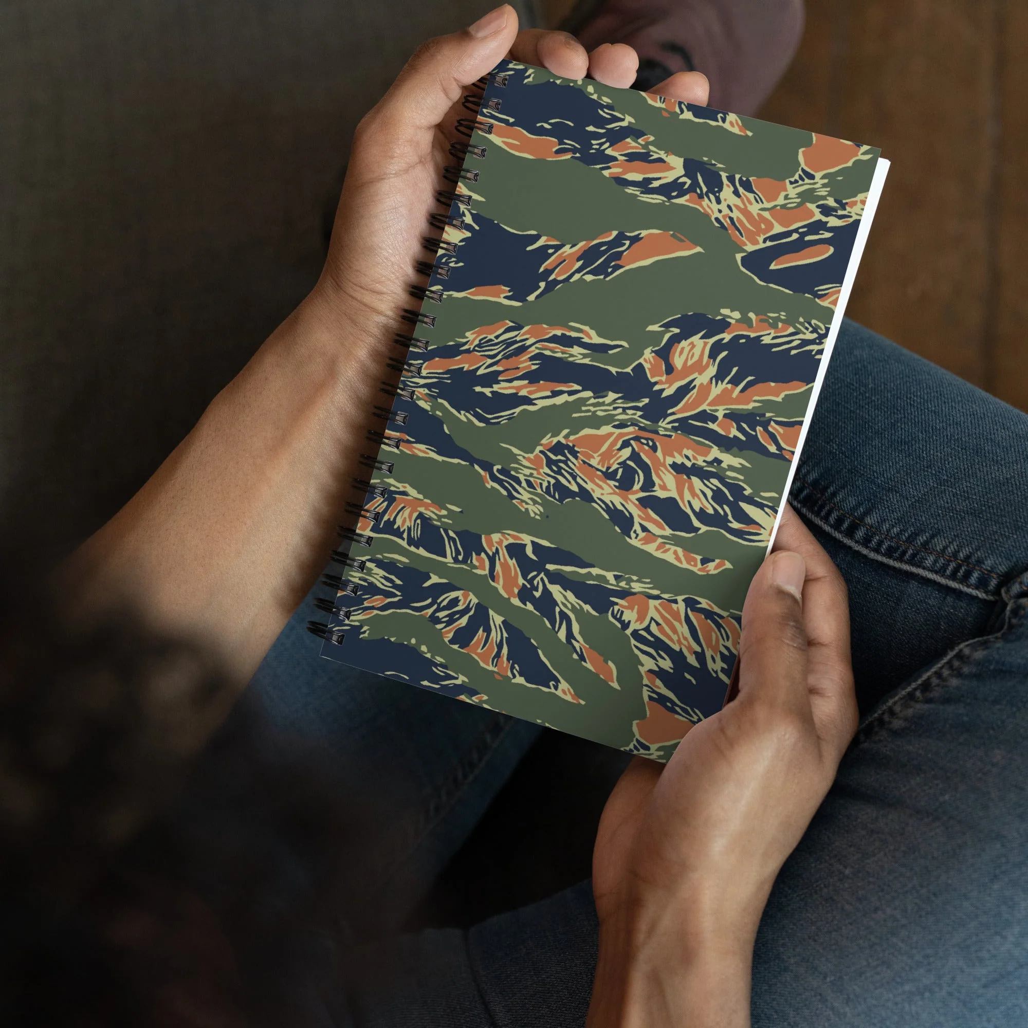 Equador Tiger Stripe Orange CAMO Spiral Notebook
