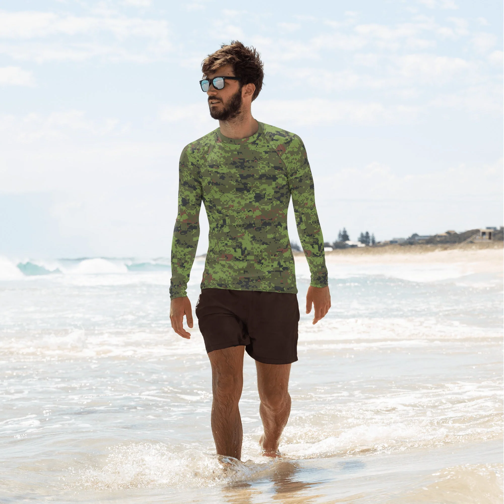 Estonian Digital CAMO Mens Long-Sleeve Rash Guard
