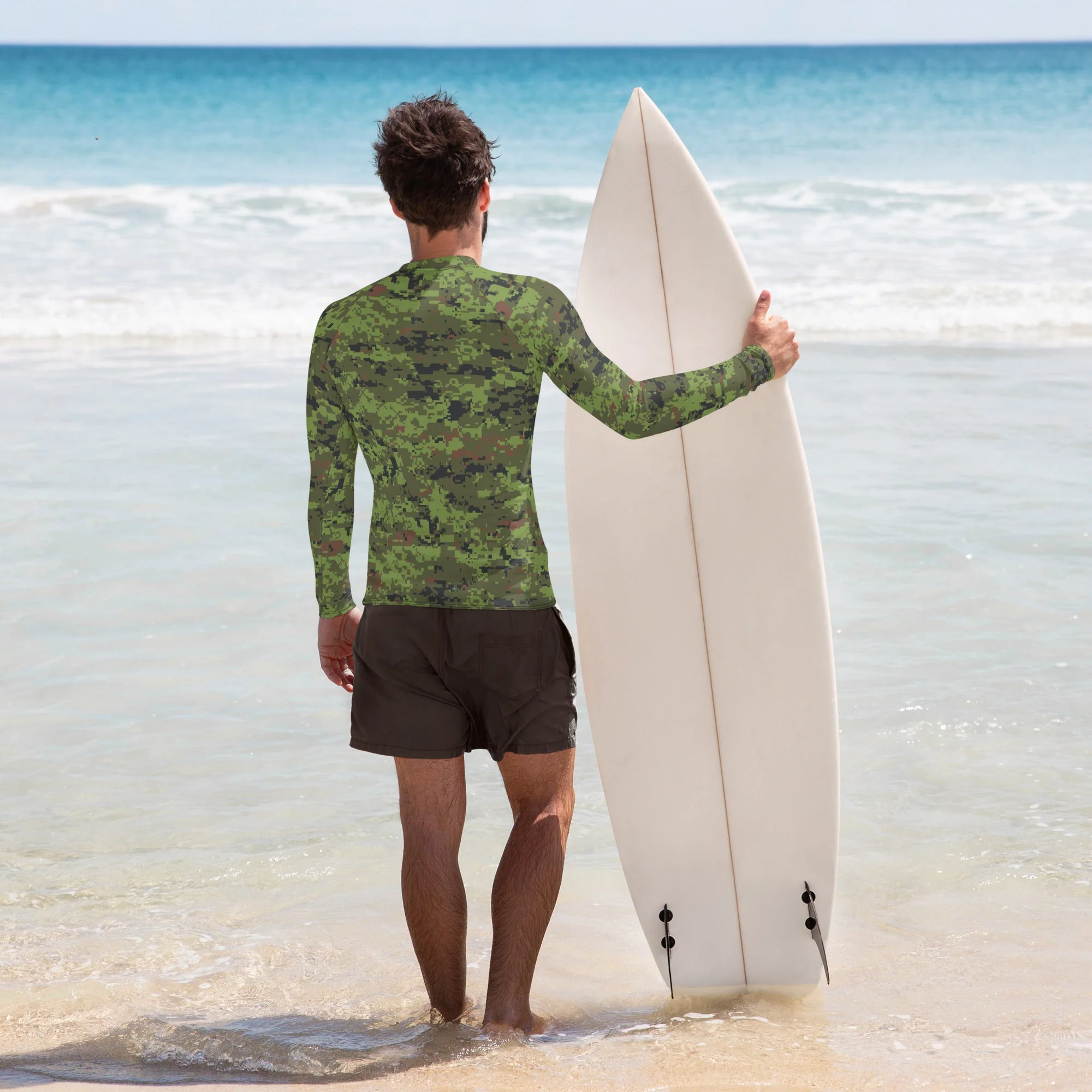 Estonian Digital CAMO Mens Long-Sleeve Rash Guard - Image 2