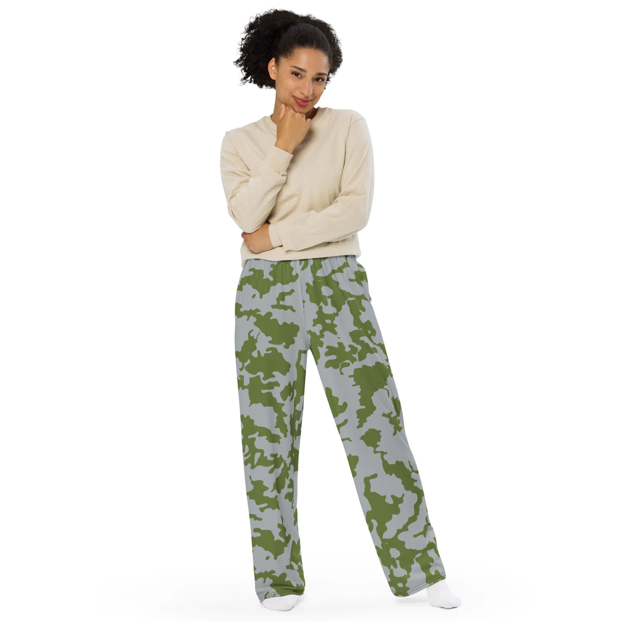 Fallout 3 Operation Anchorage Snow CAMO Unisex Wide-Leg Leisure Pants - Image 10