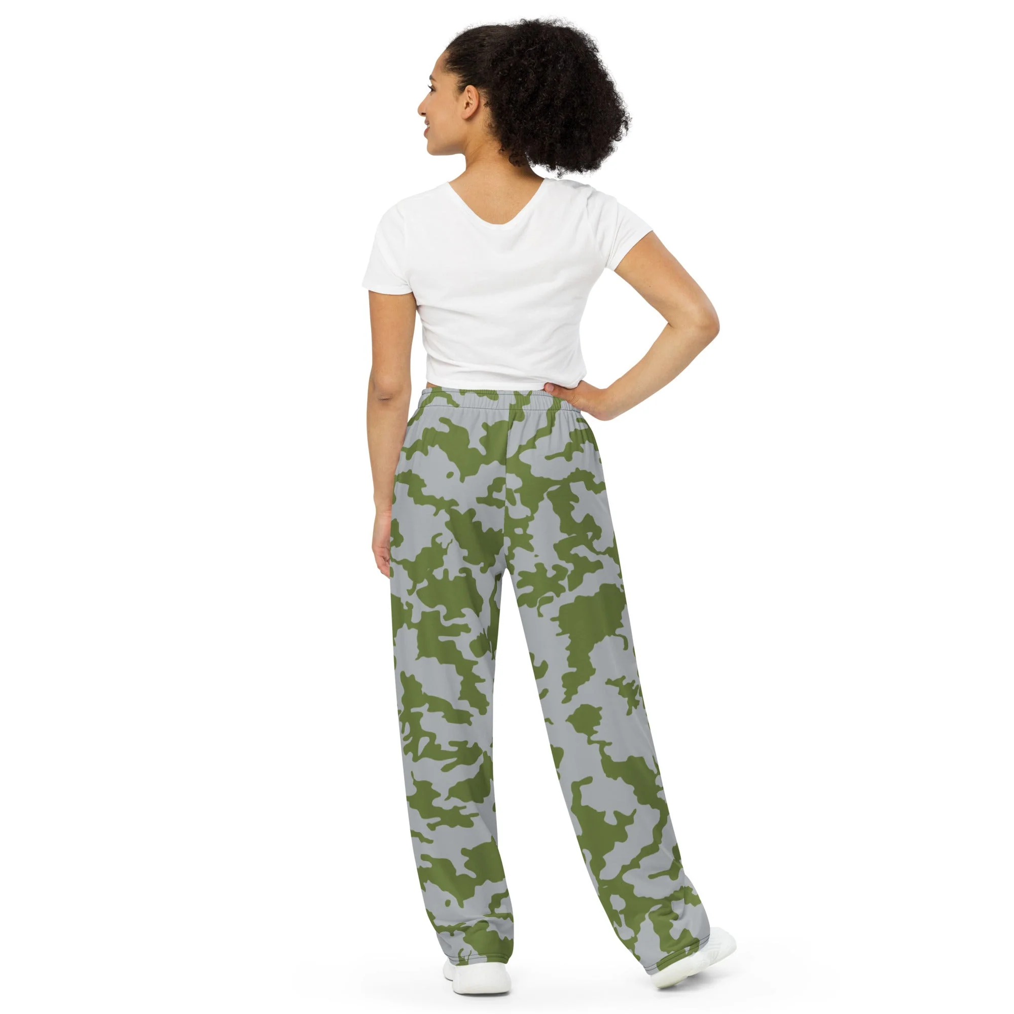 Fallout 3 Operation Anchorage Snow CAMO Unisex Wide-Leg Leisure Pants - Image 3